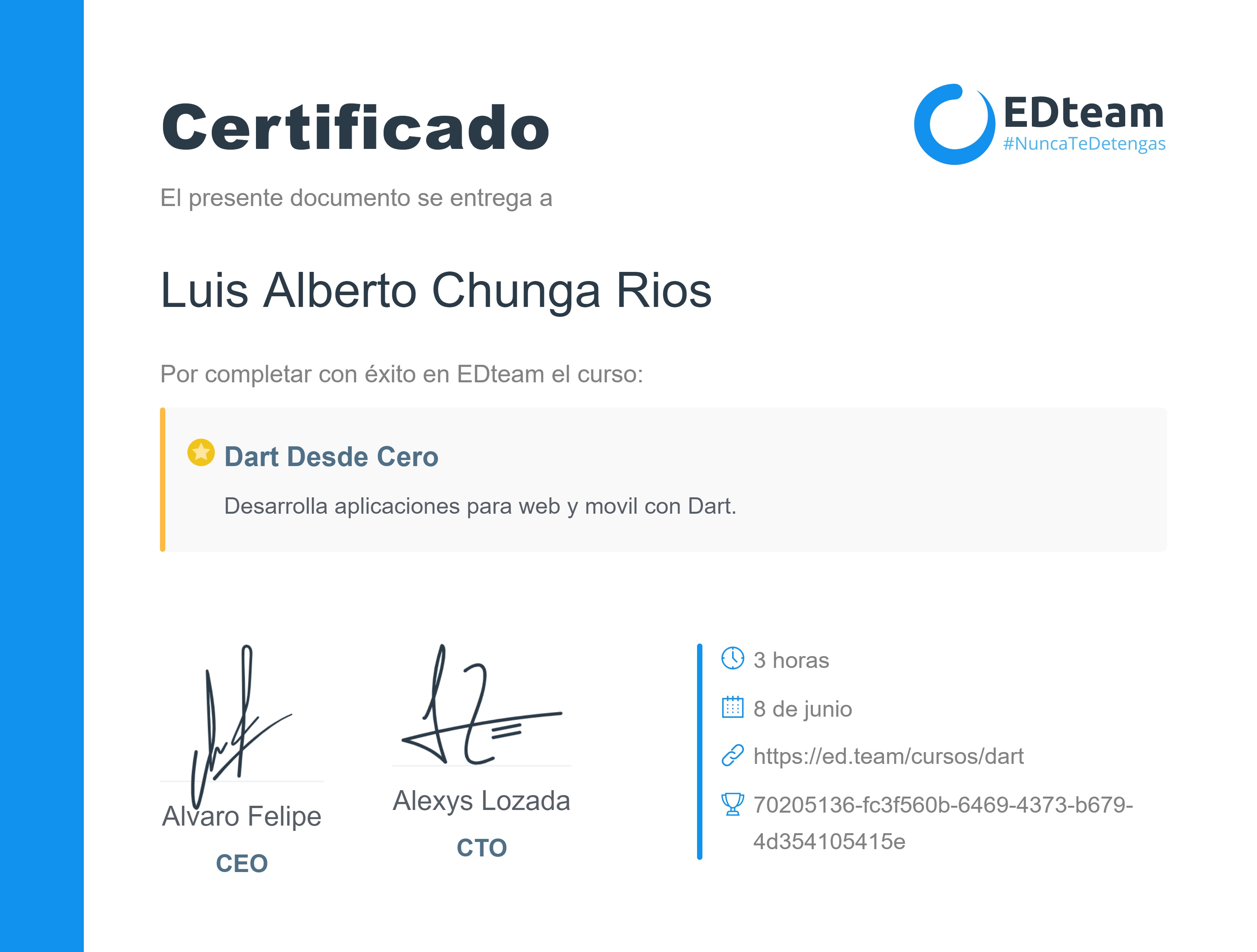 Certificado de curso