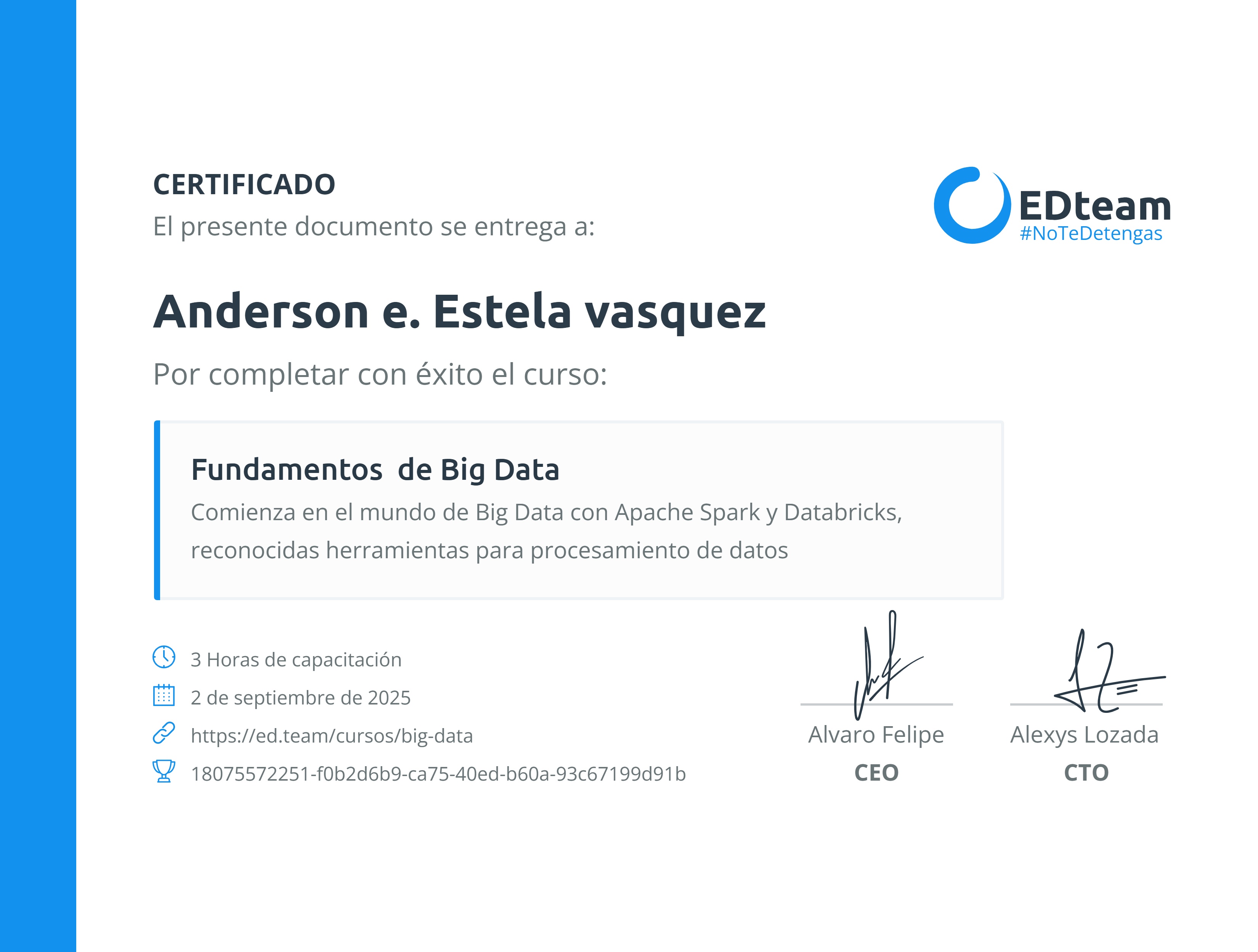 Certificado de curso