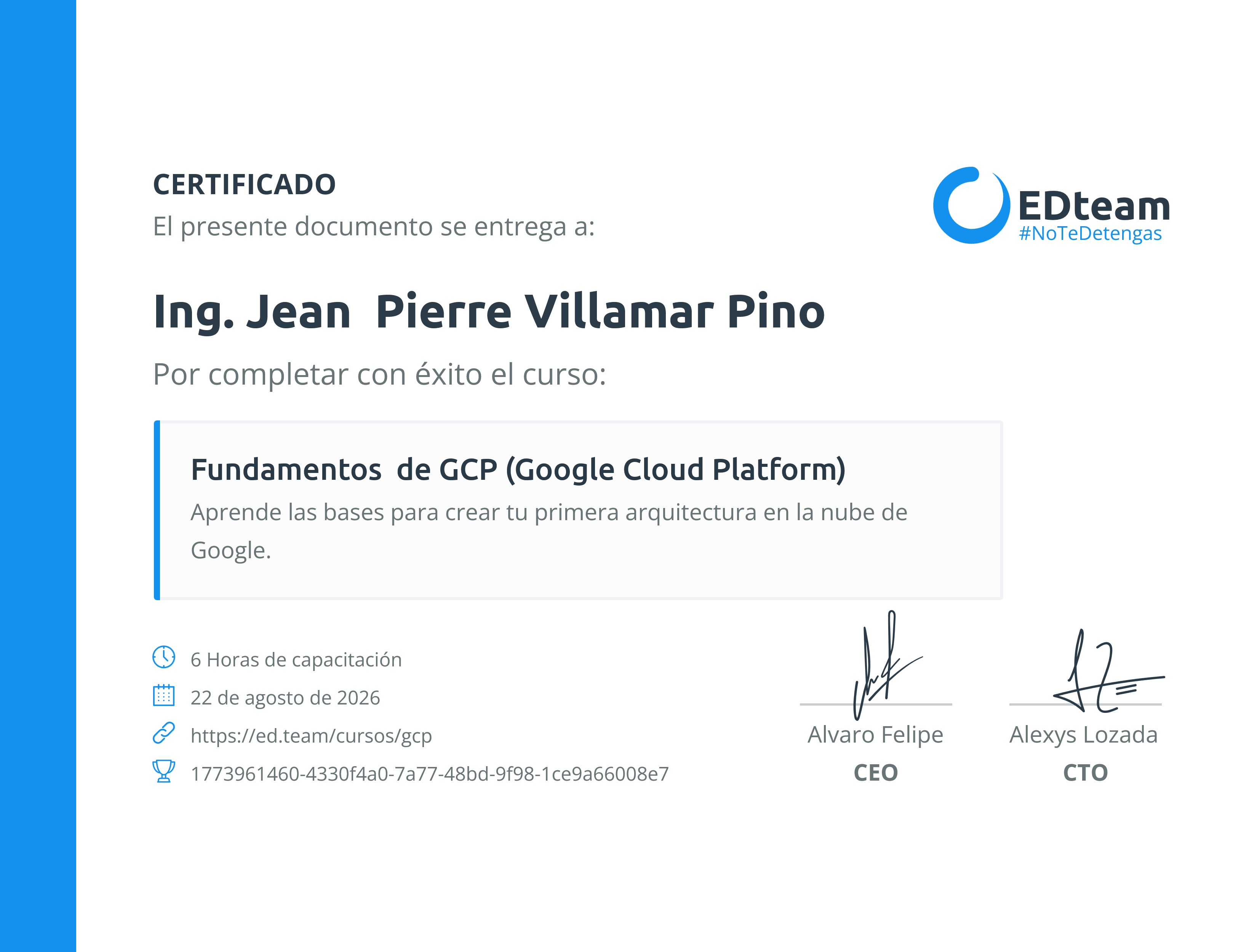 Certificado de curso
