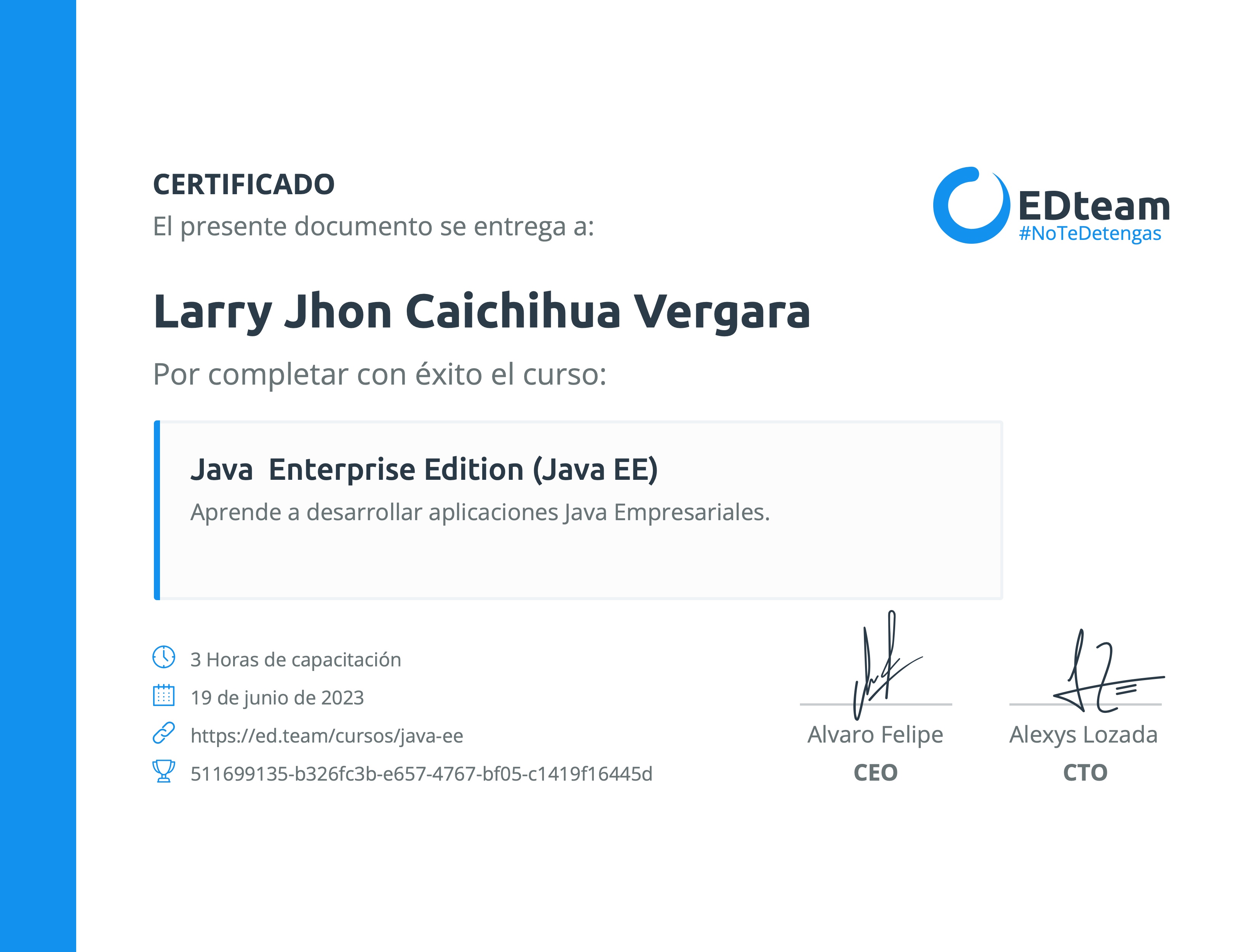 Certificado de curso
