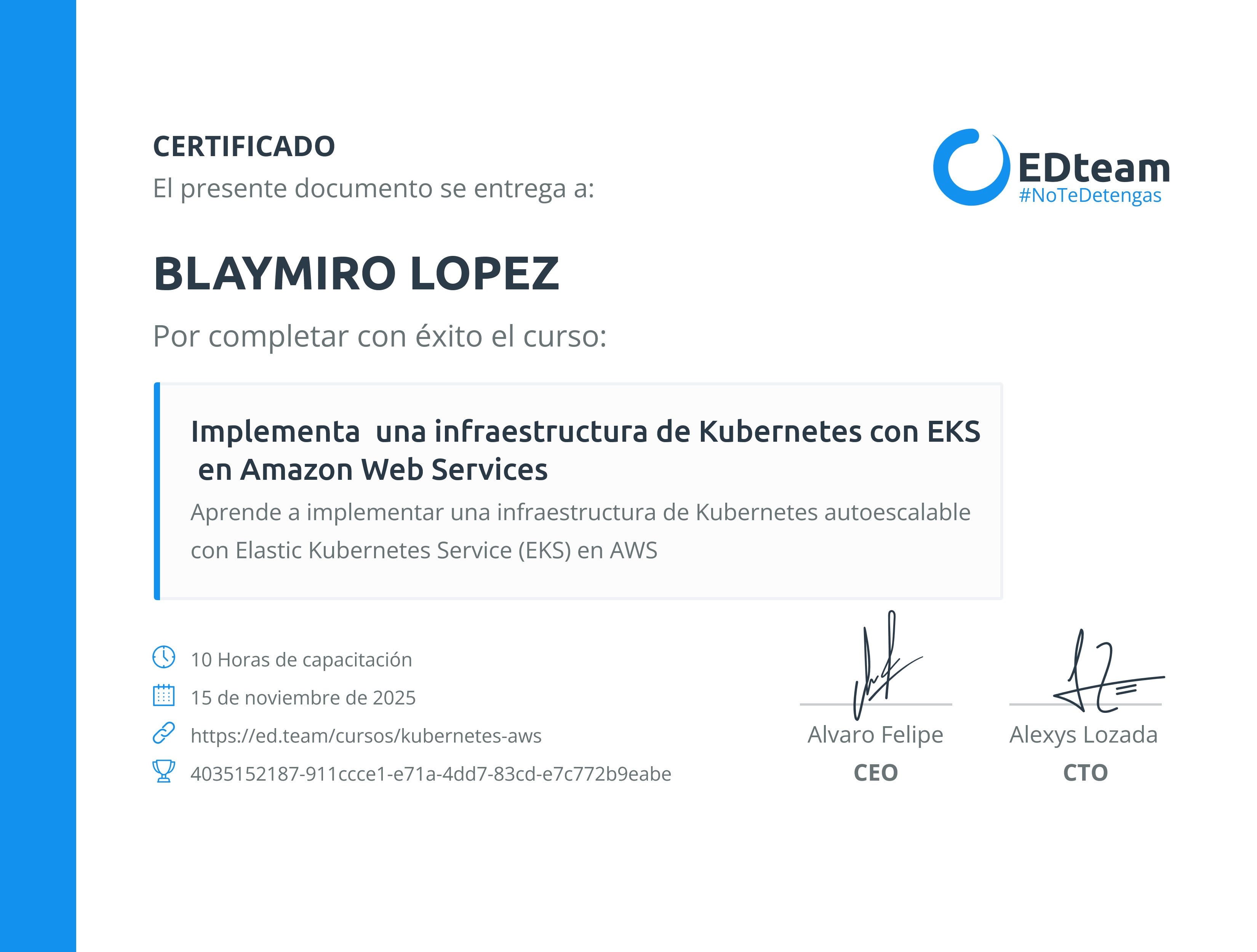 Certificado de curso