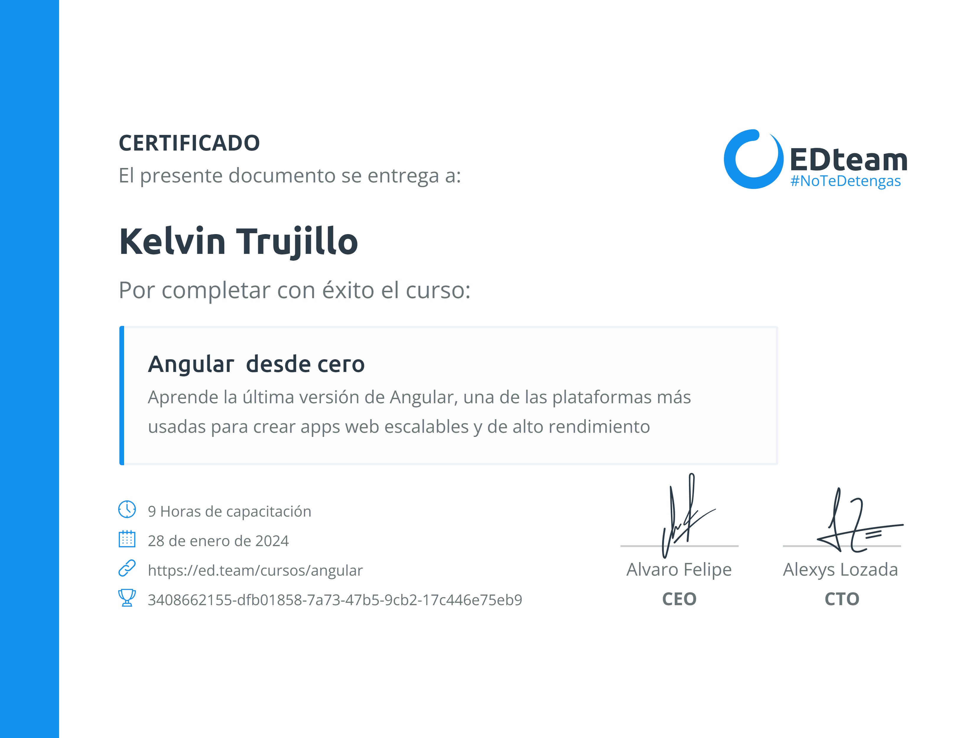 Certificado de curso
