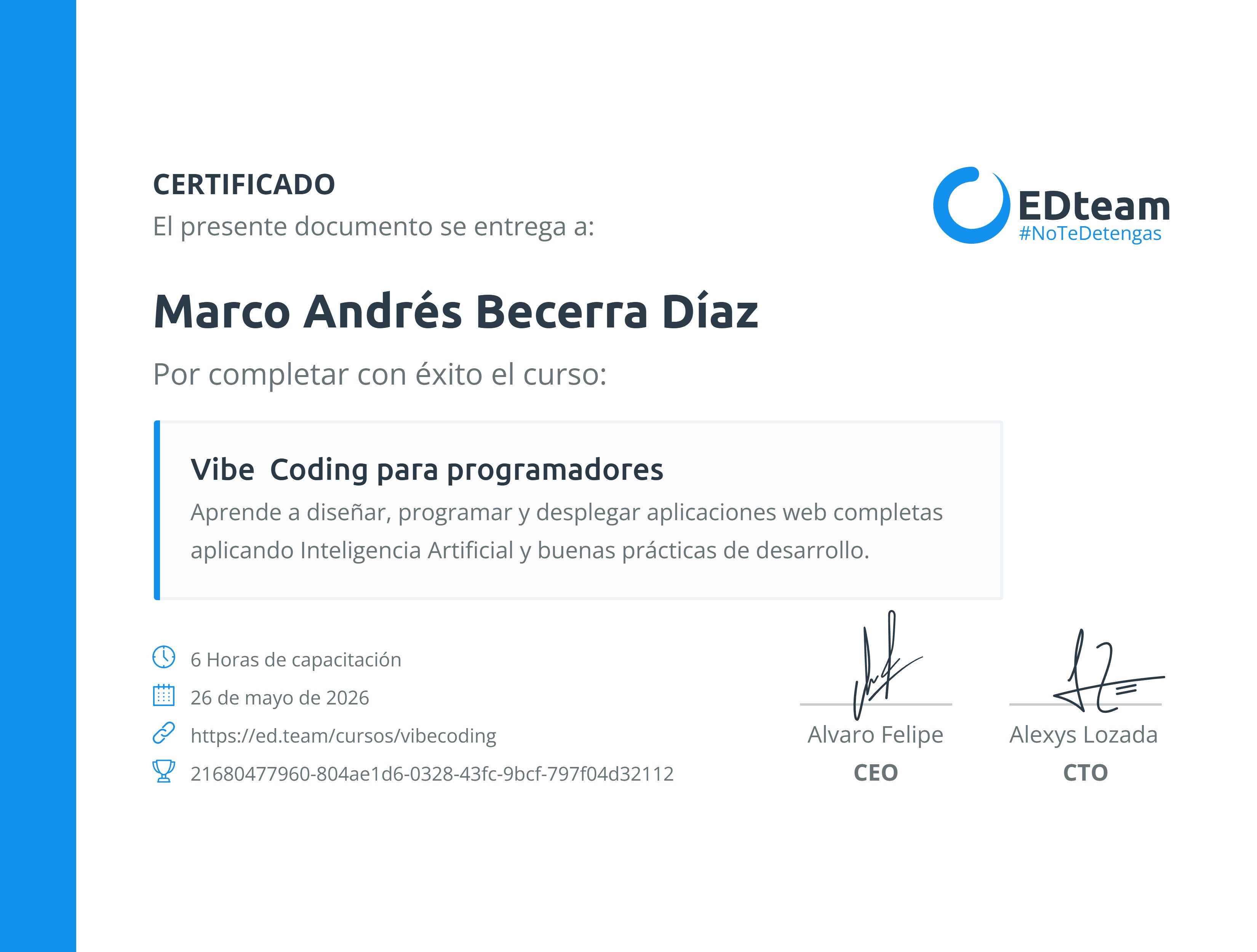 Certificado de curso