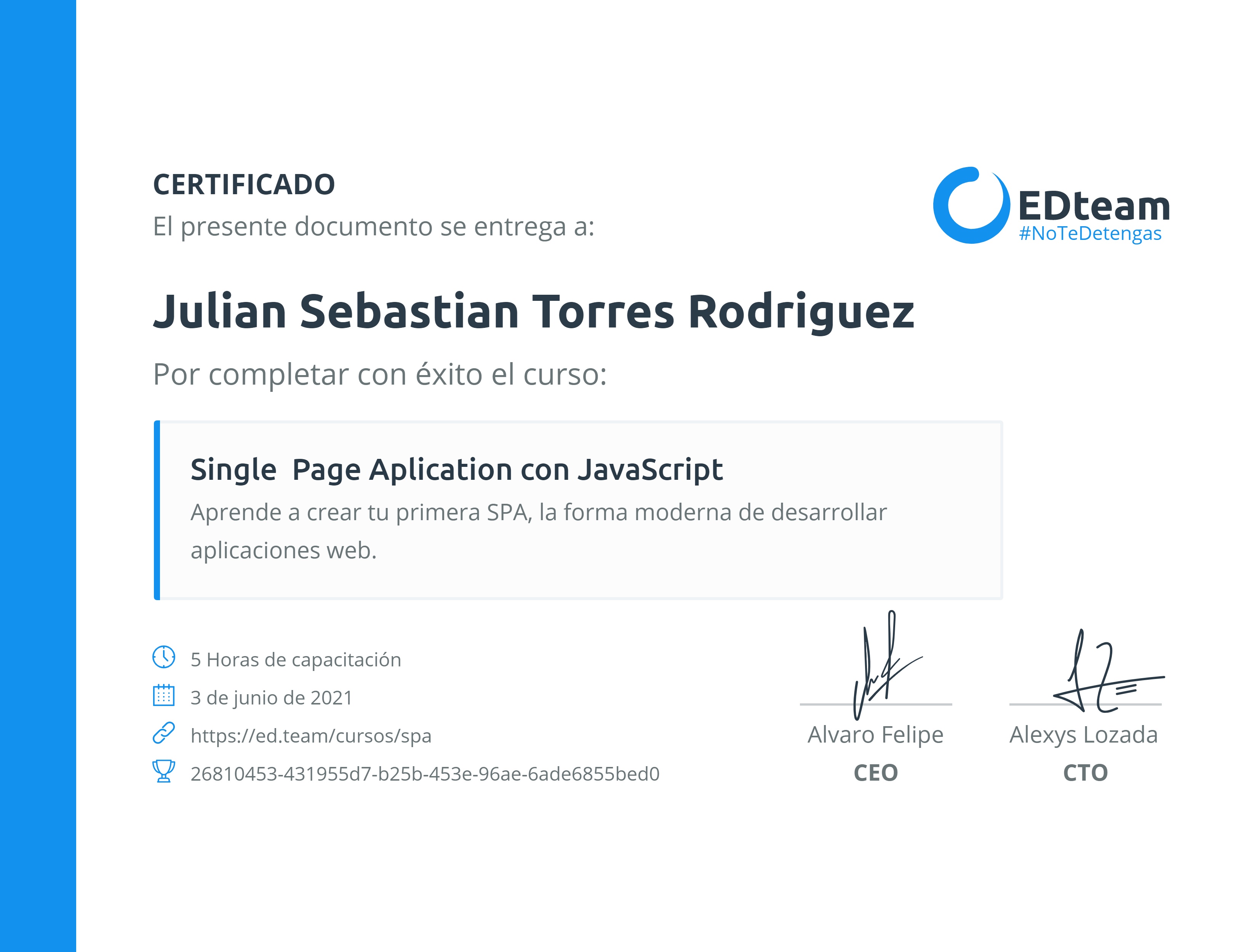 Certificado de curso