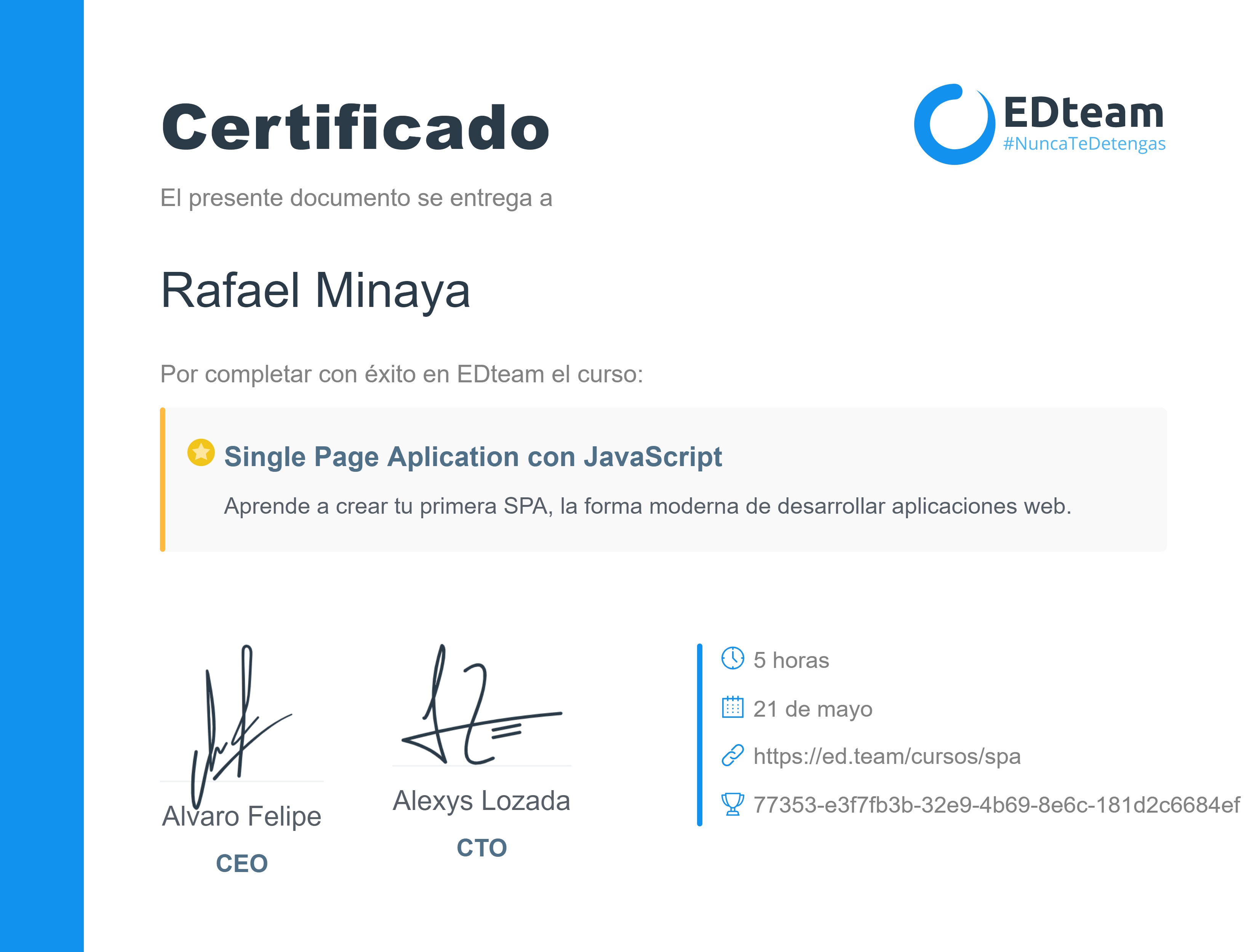 Certificado de curso
