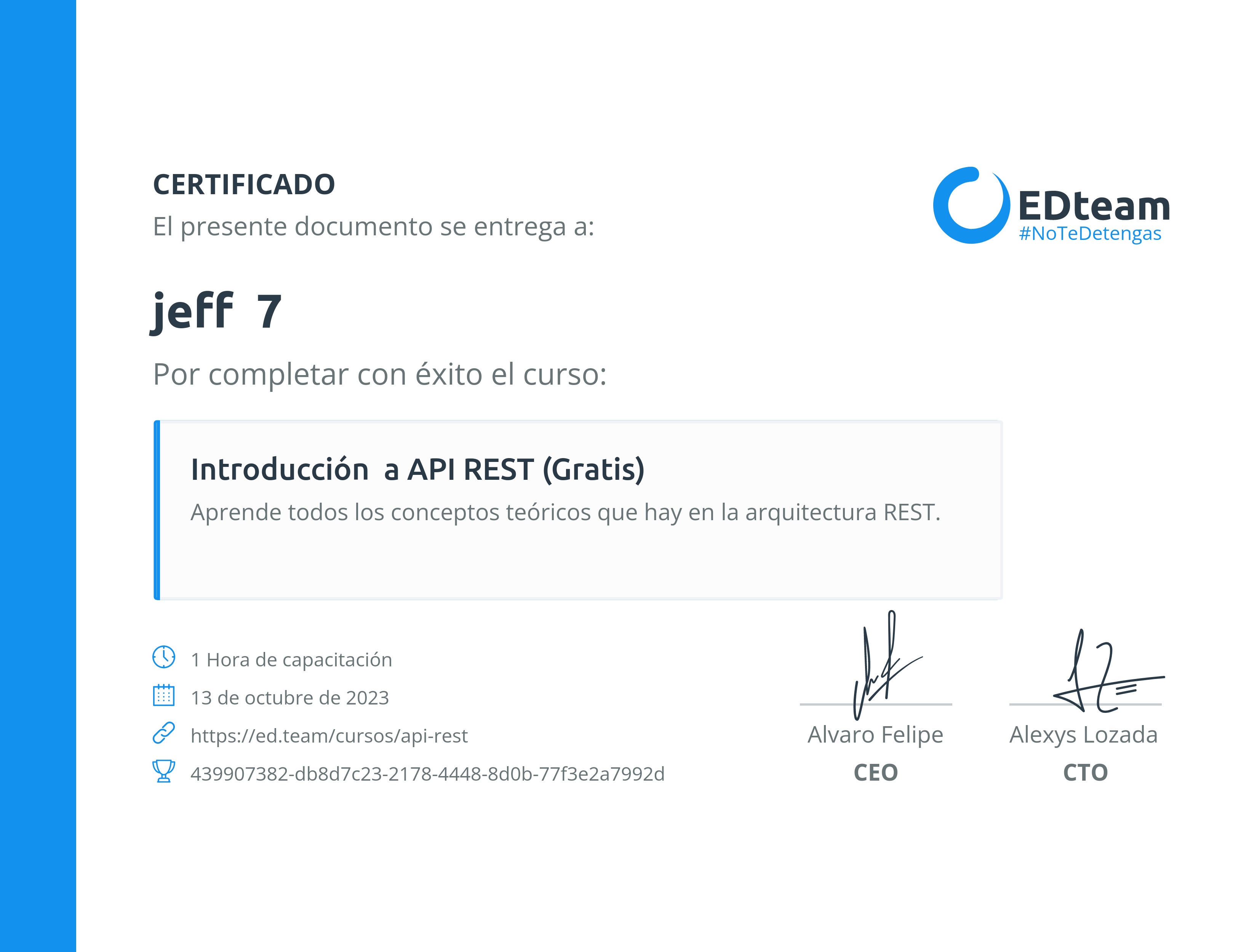 Certificado de curso