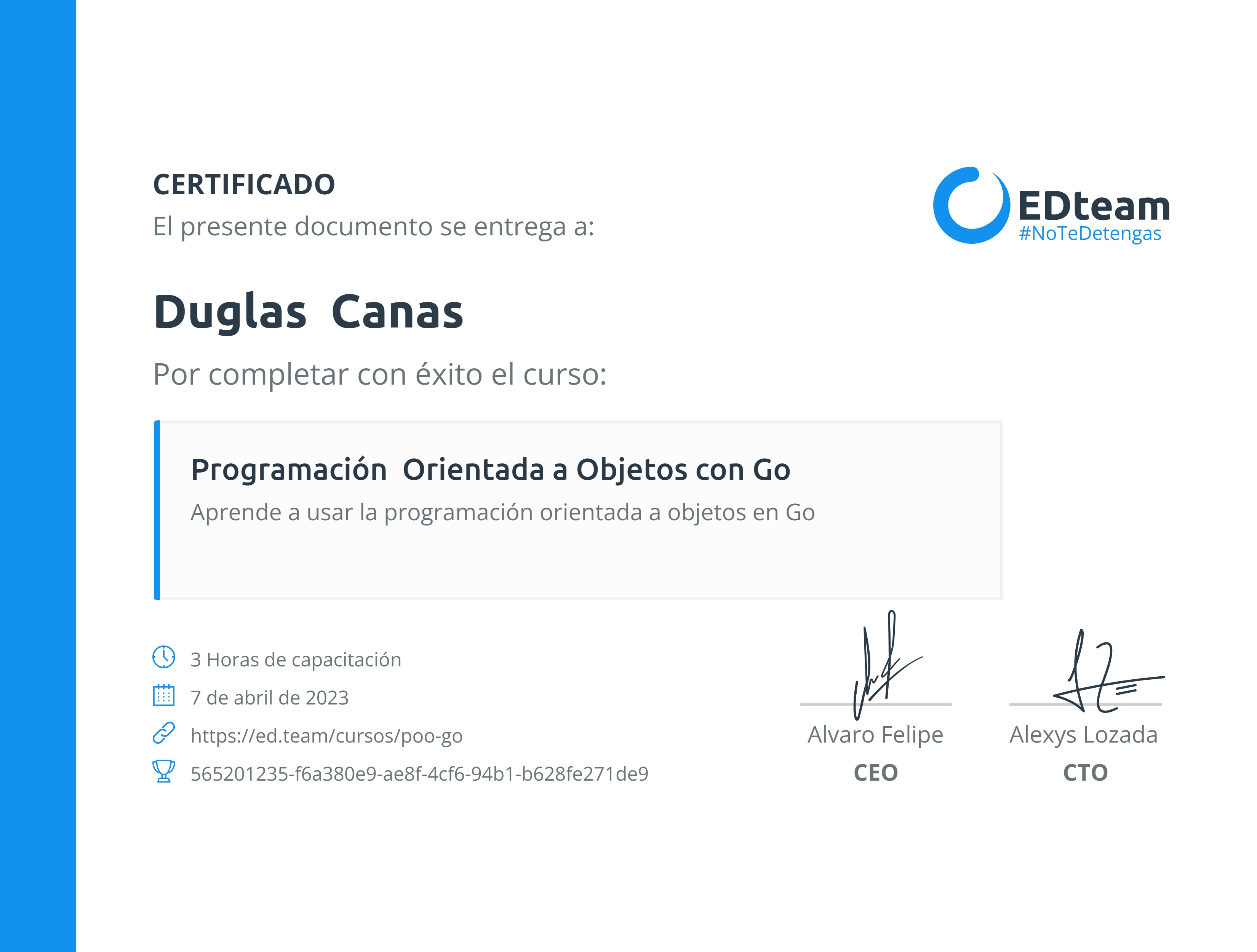 Certificado de curso