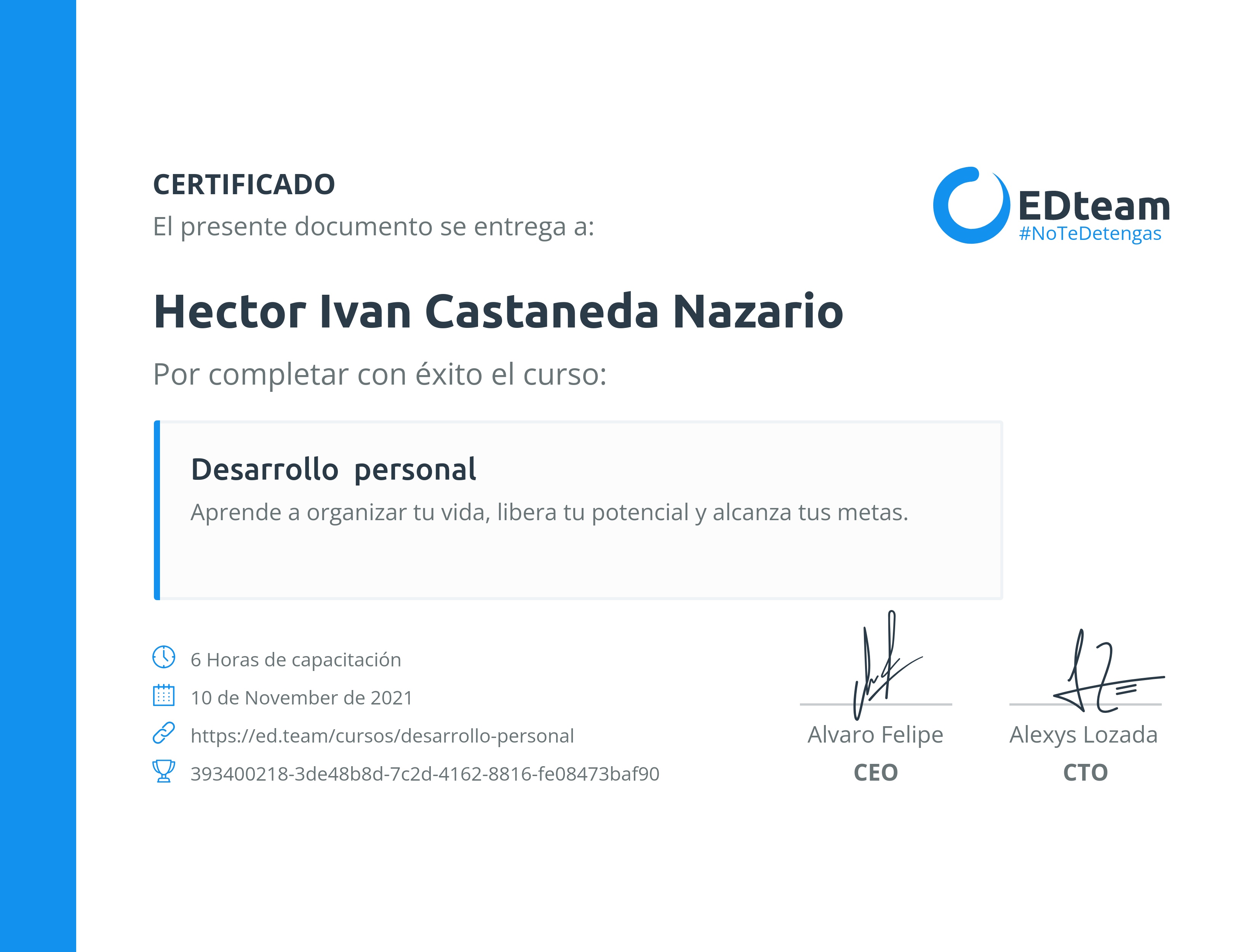 Certificado de curso