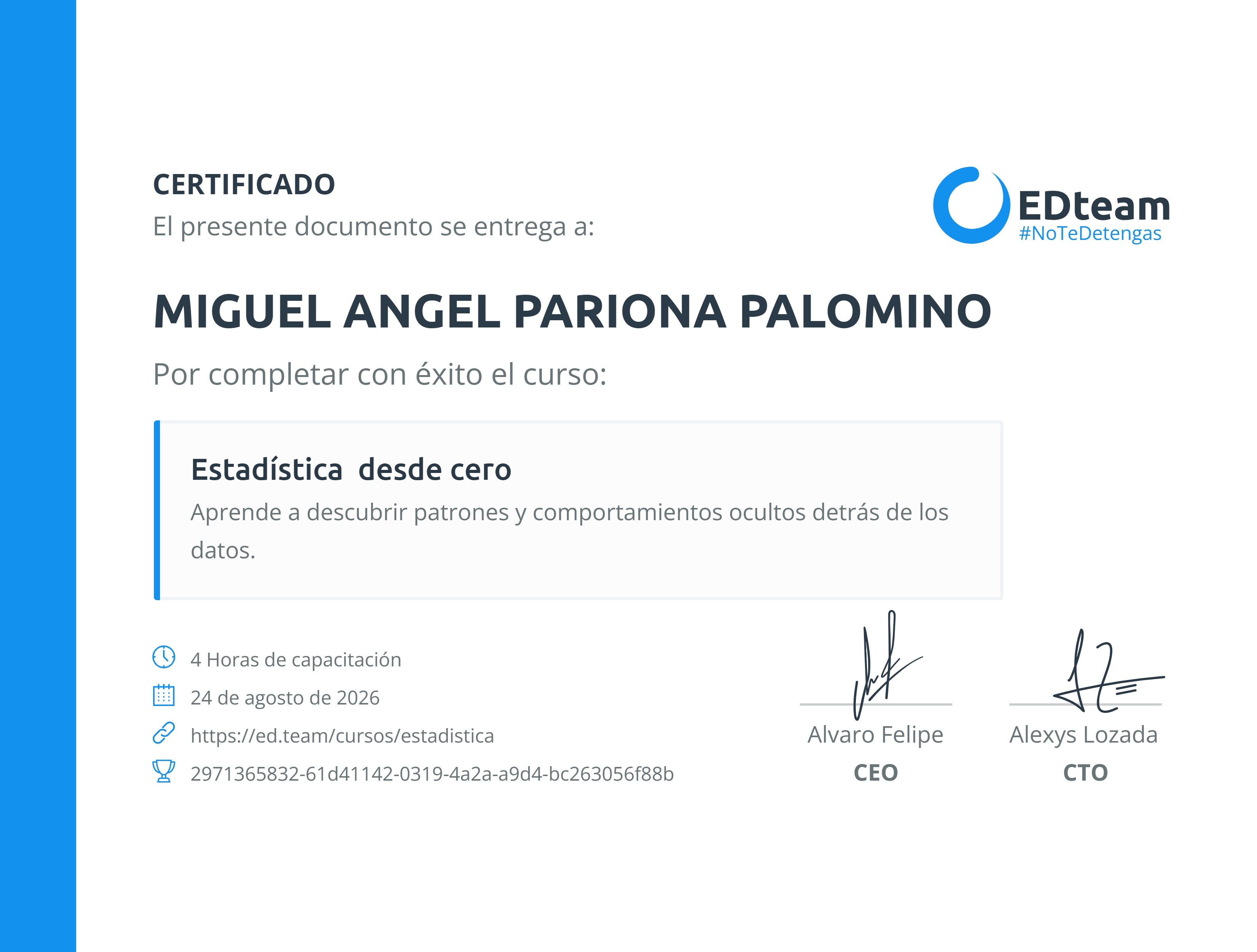 Certificado de curso