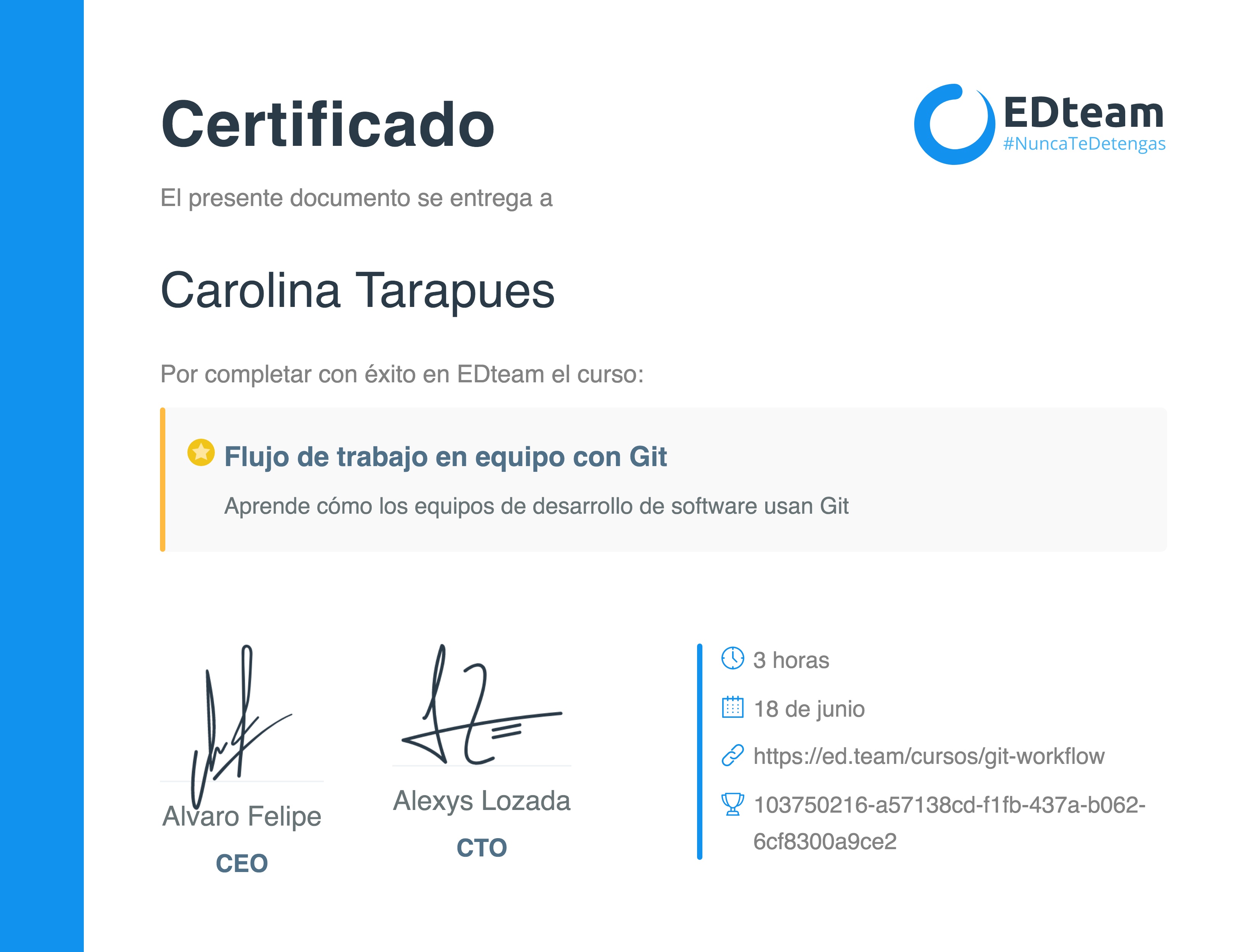 Certificado de curso