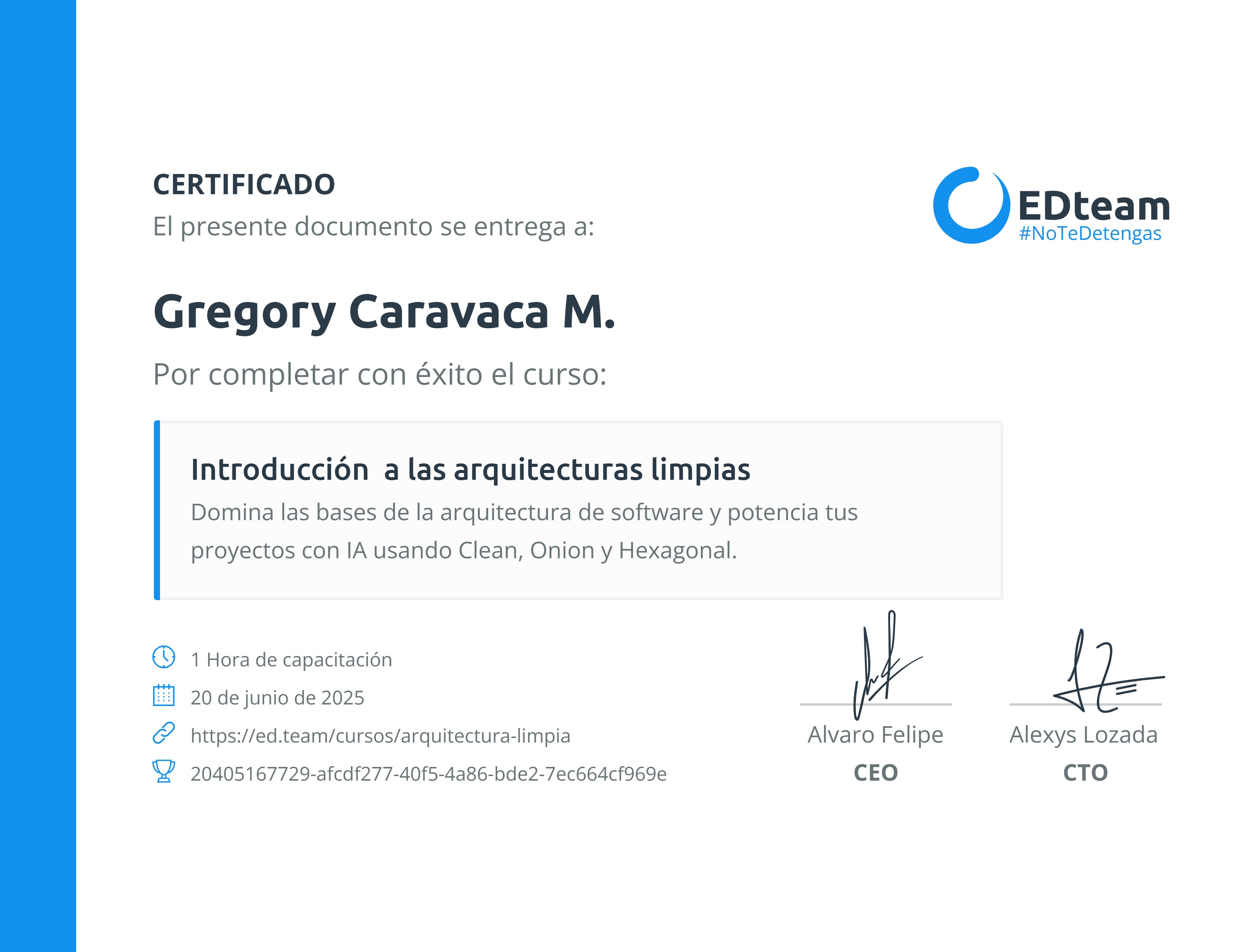 Certificado de curso