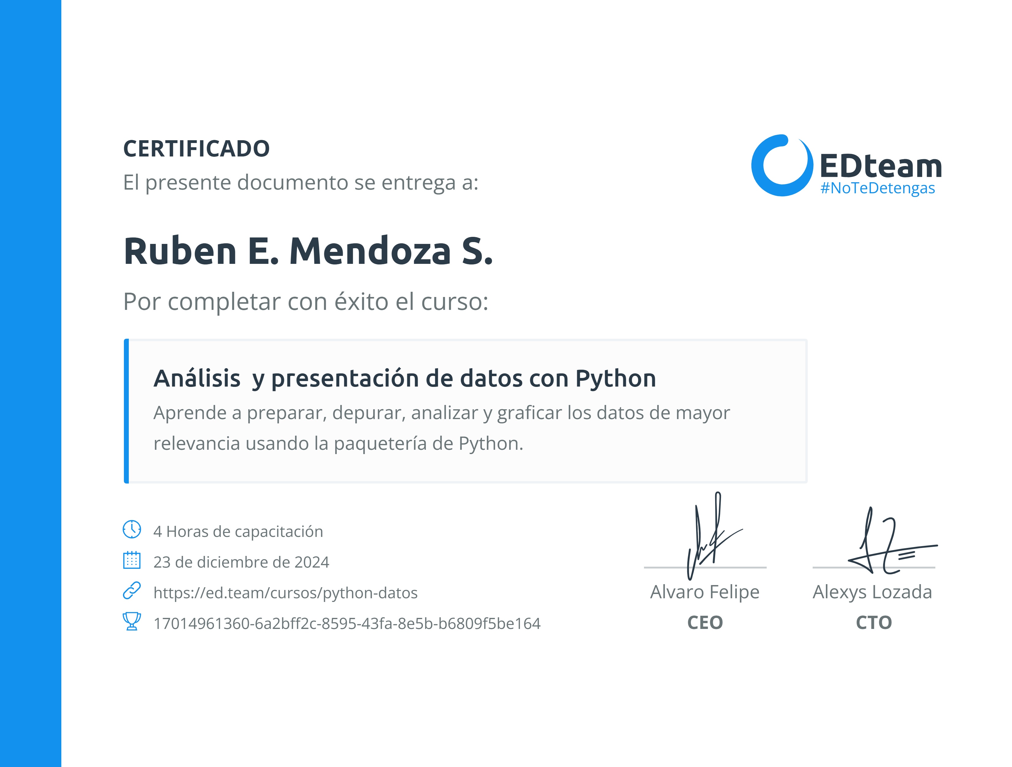 Certificado de curso