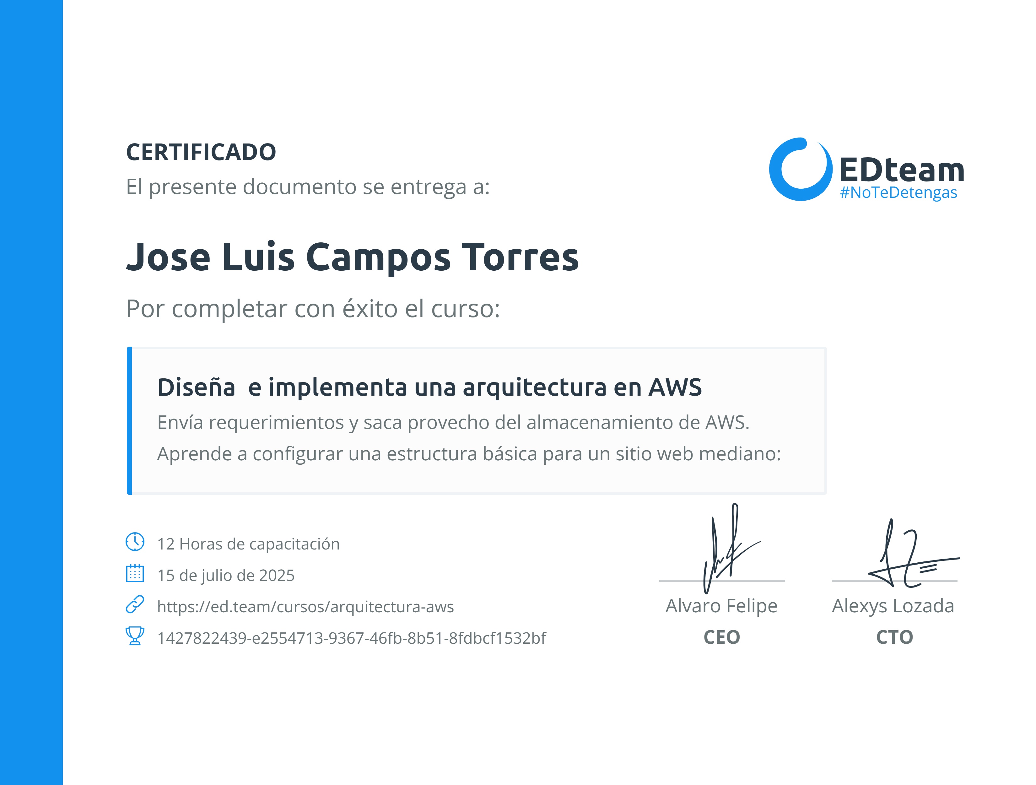 Certificado de curso
