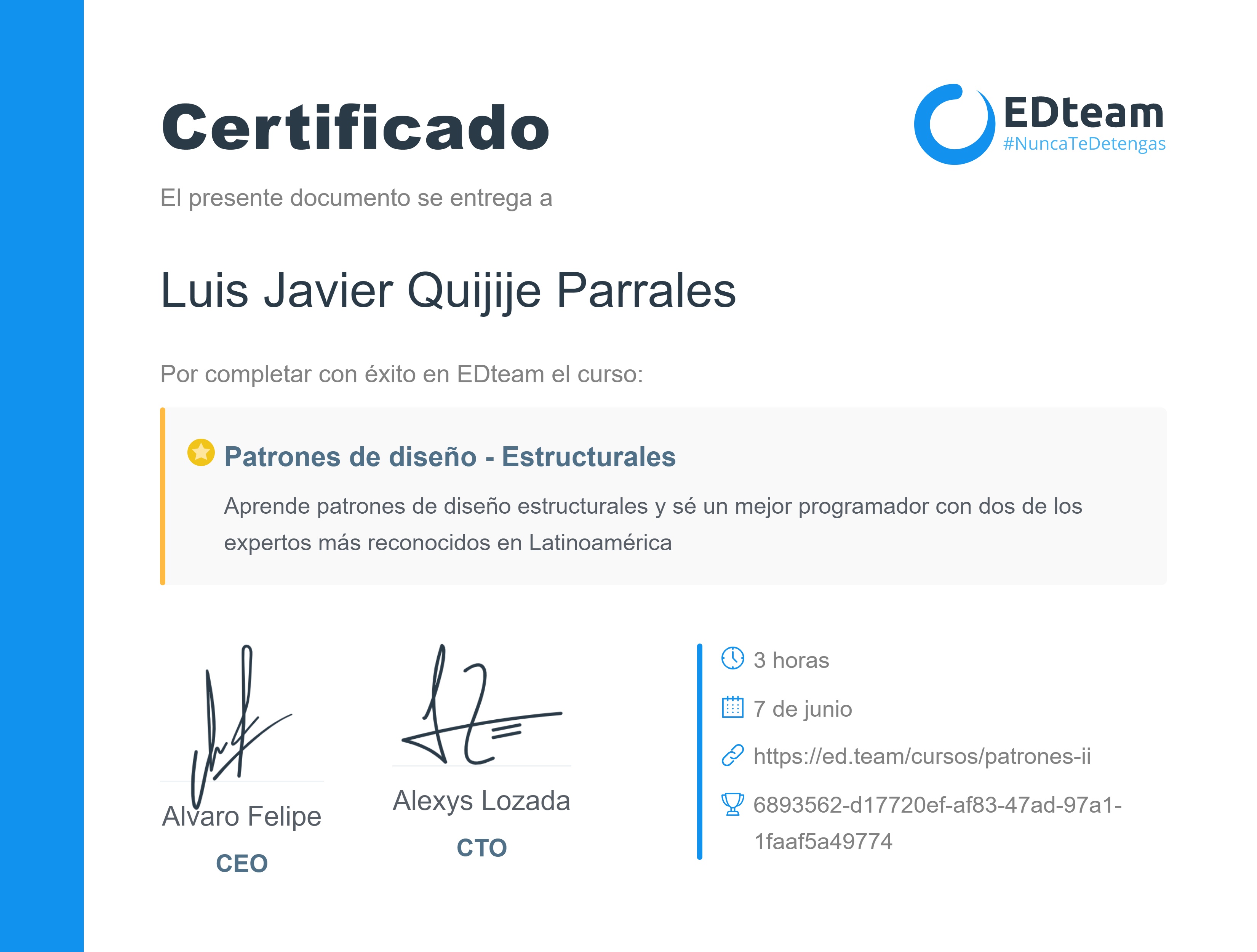 Certificado de curso