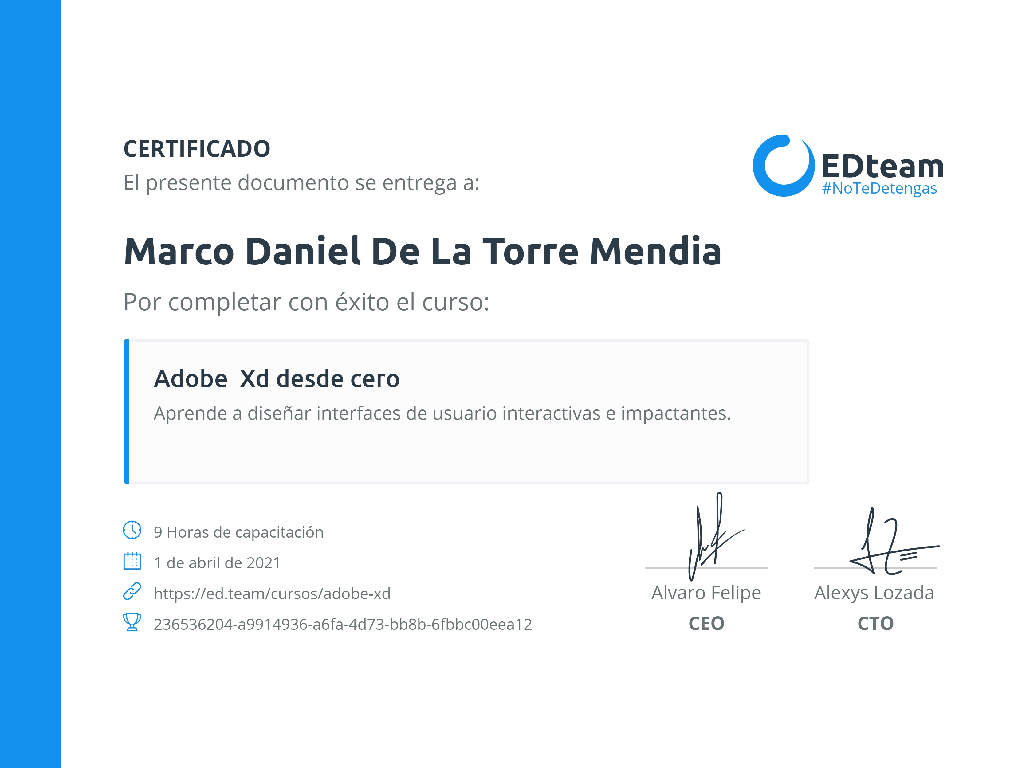 Certificado de curso