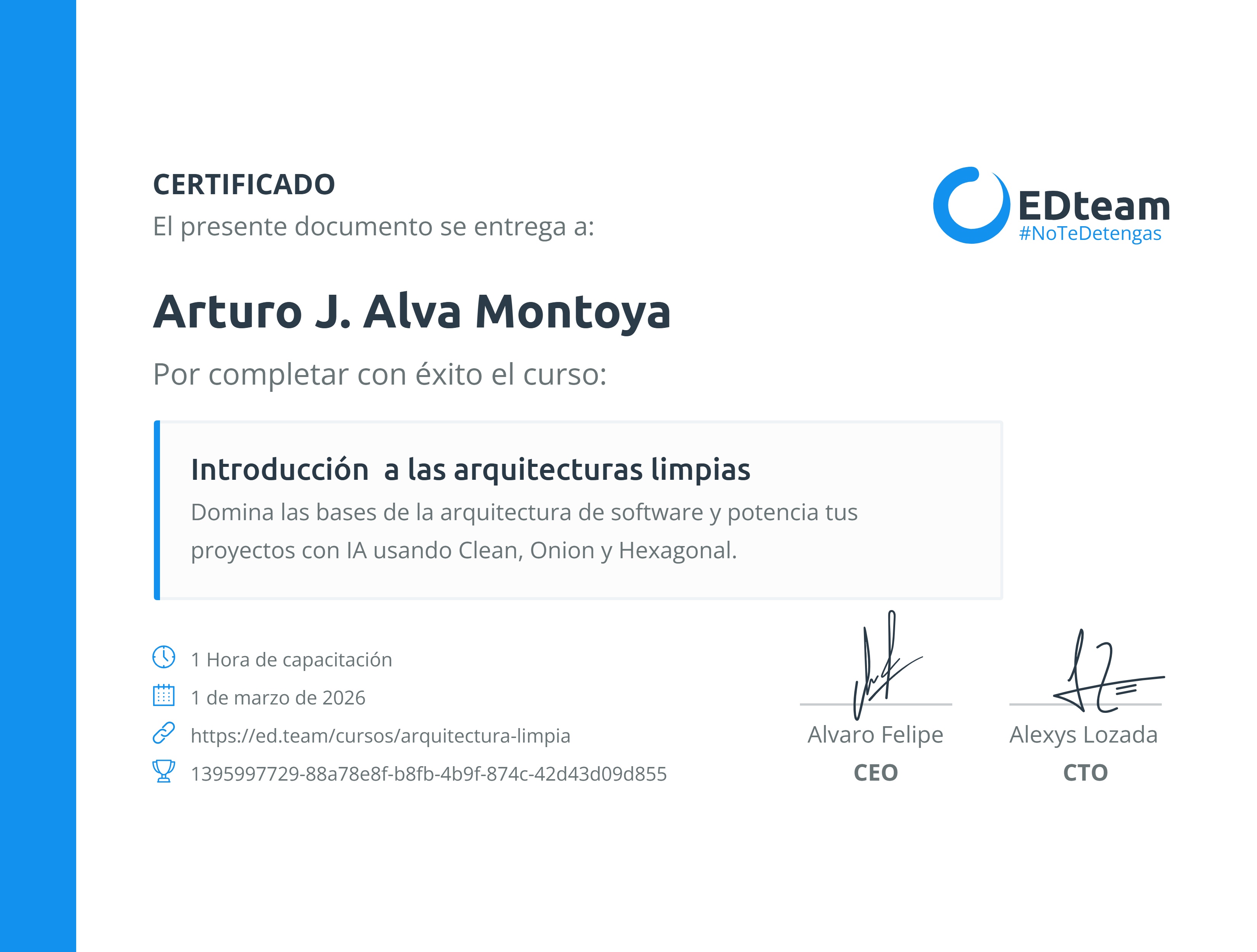 Certificado de curso