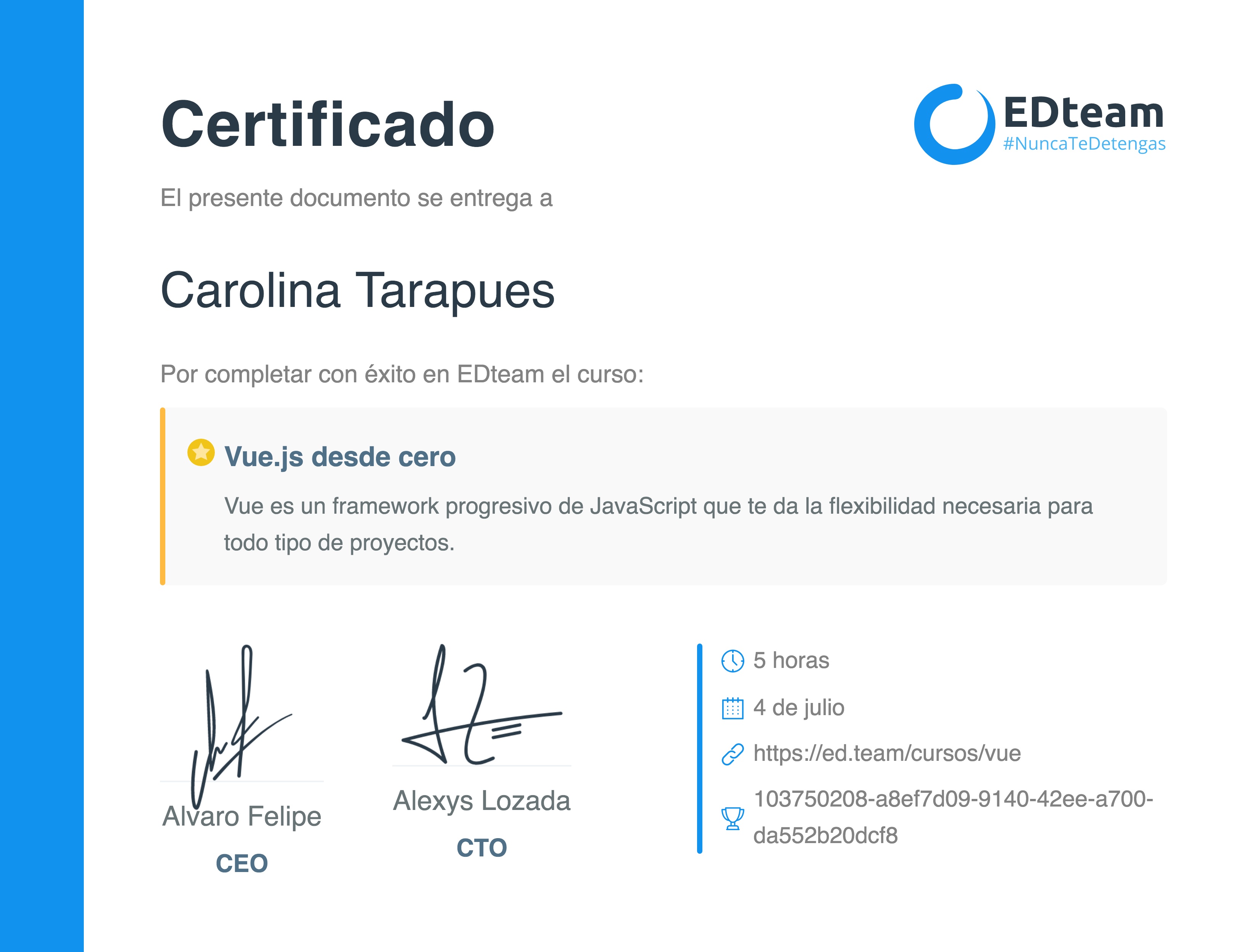 Certificado de curso