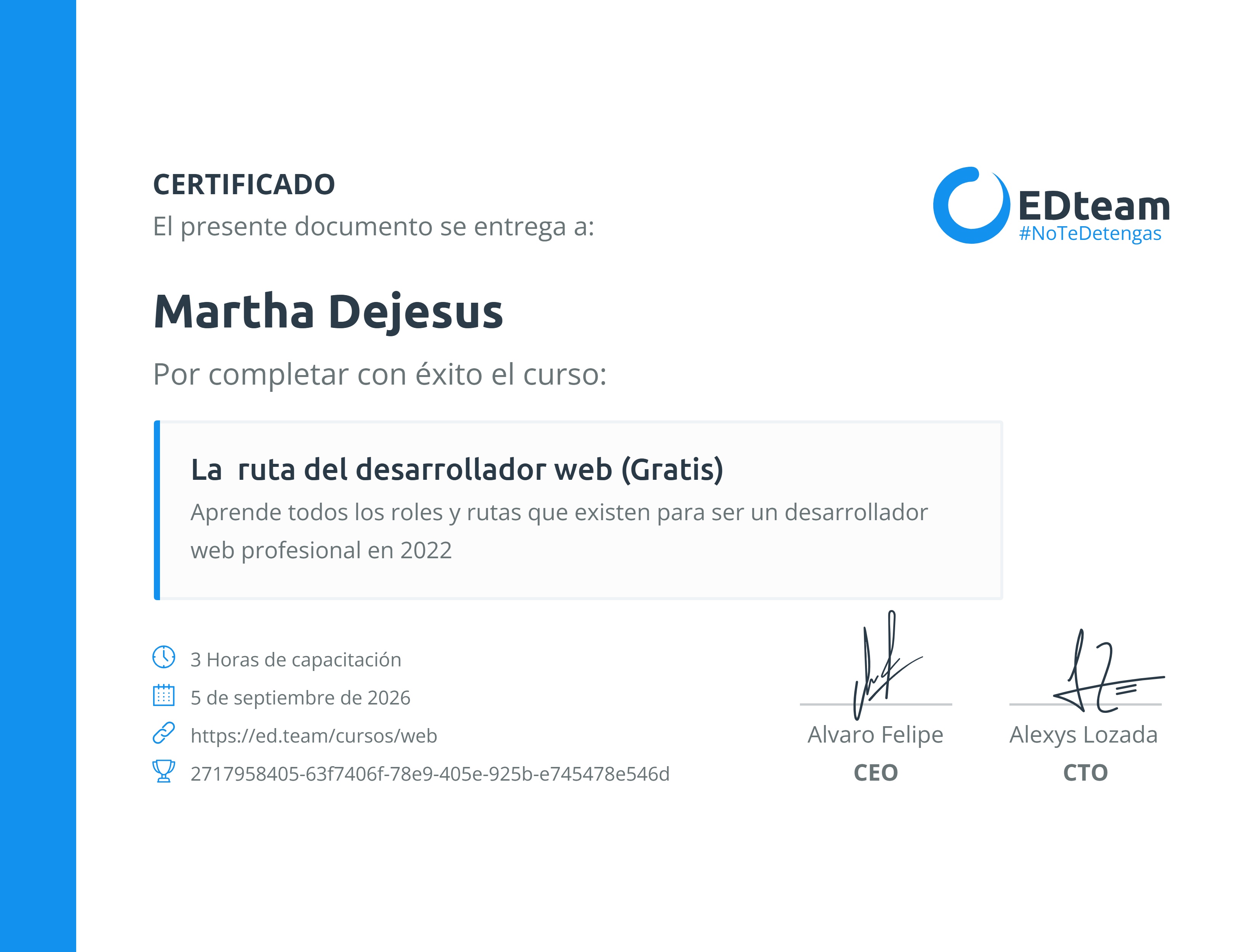 Certificado de curso