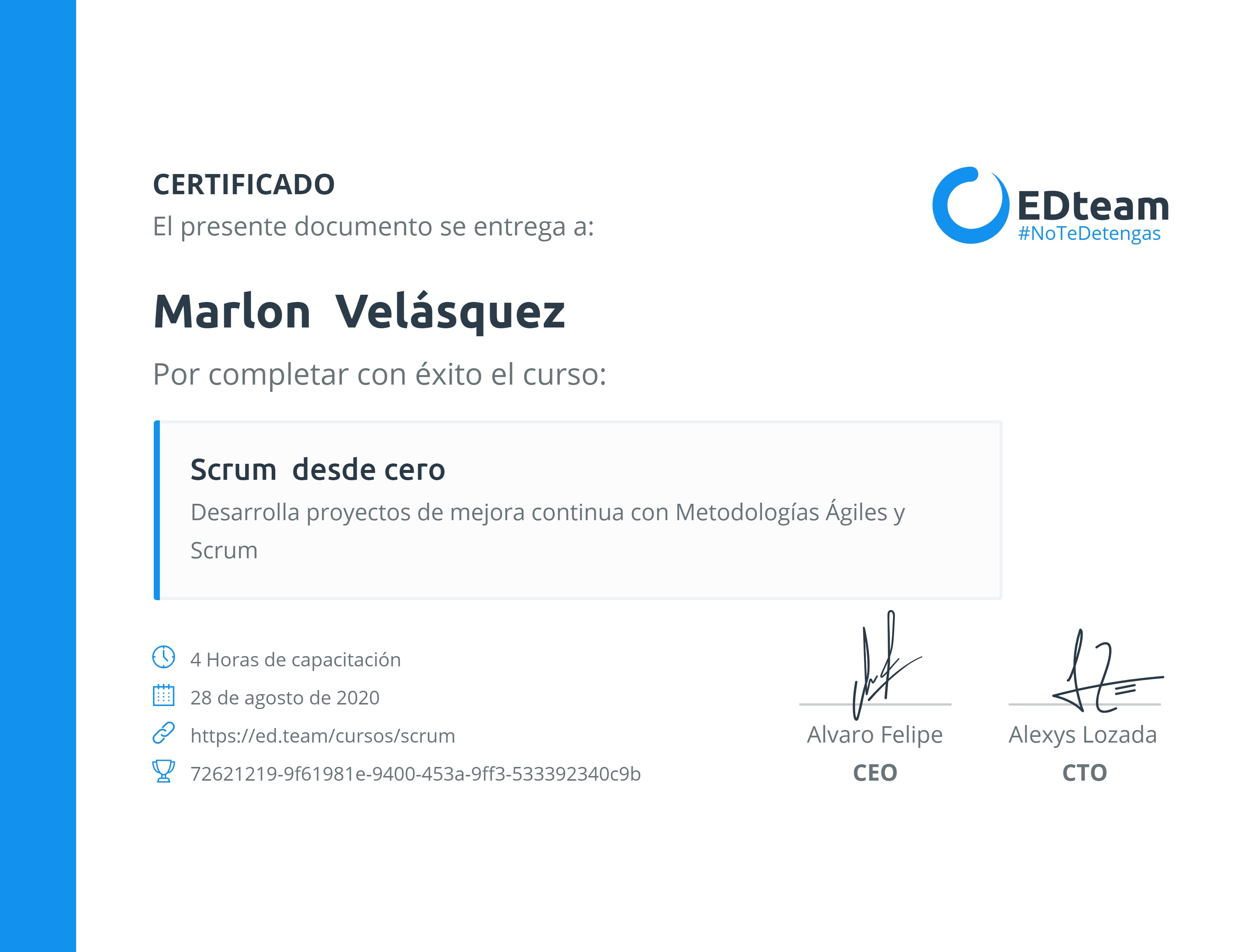 Certificado de curso