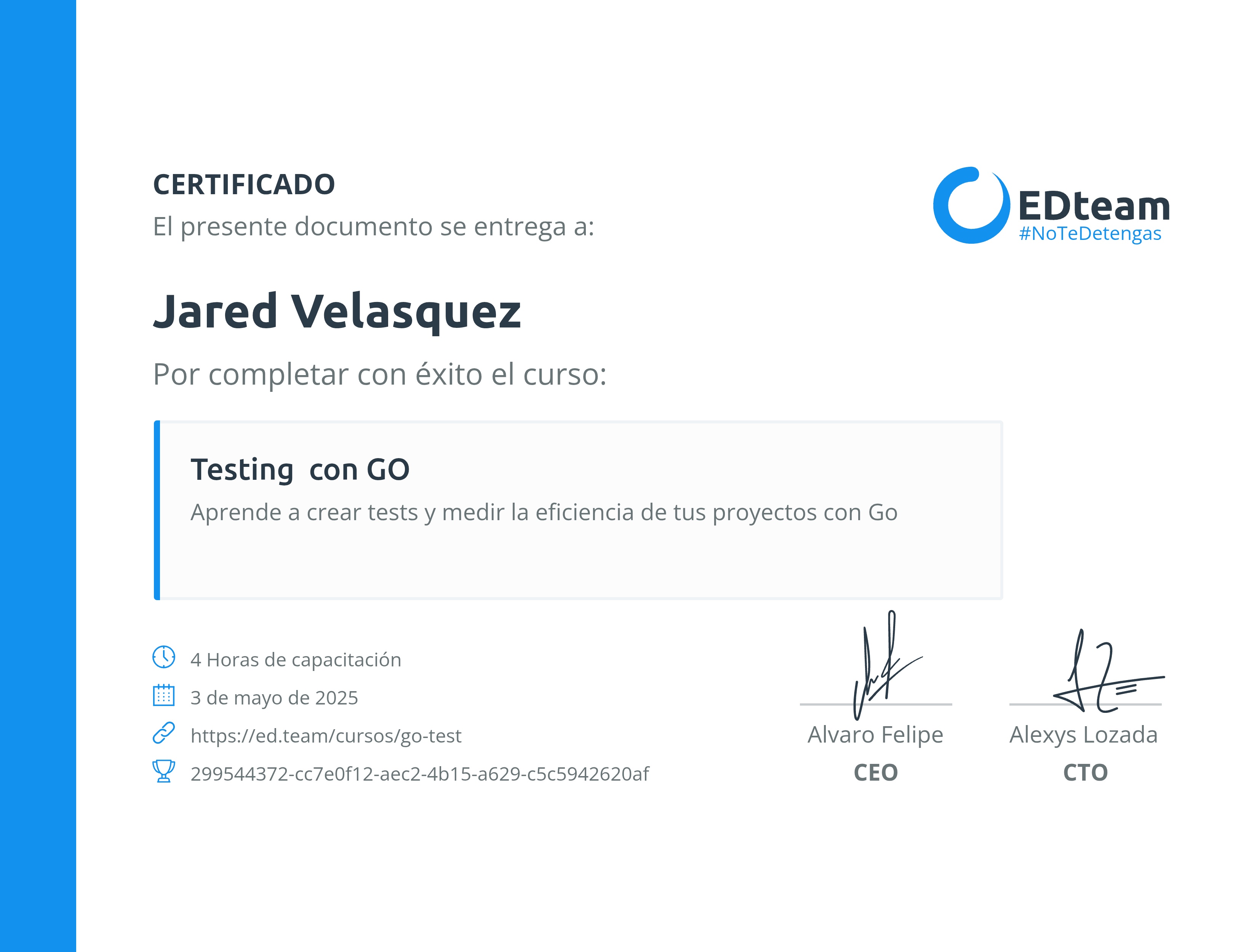 Certificado de curso