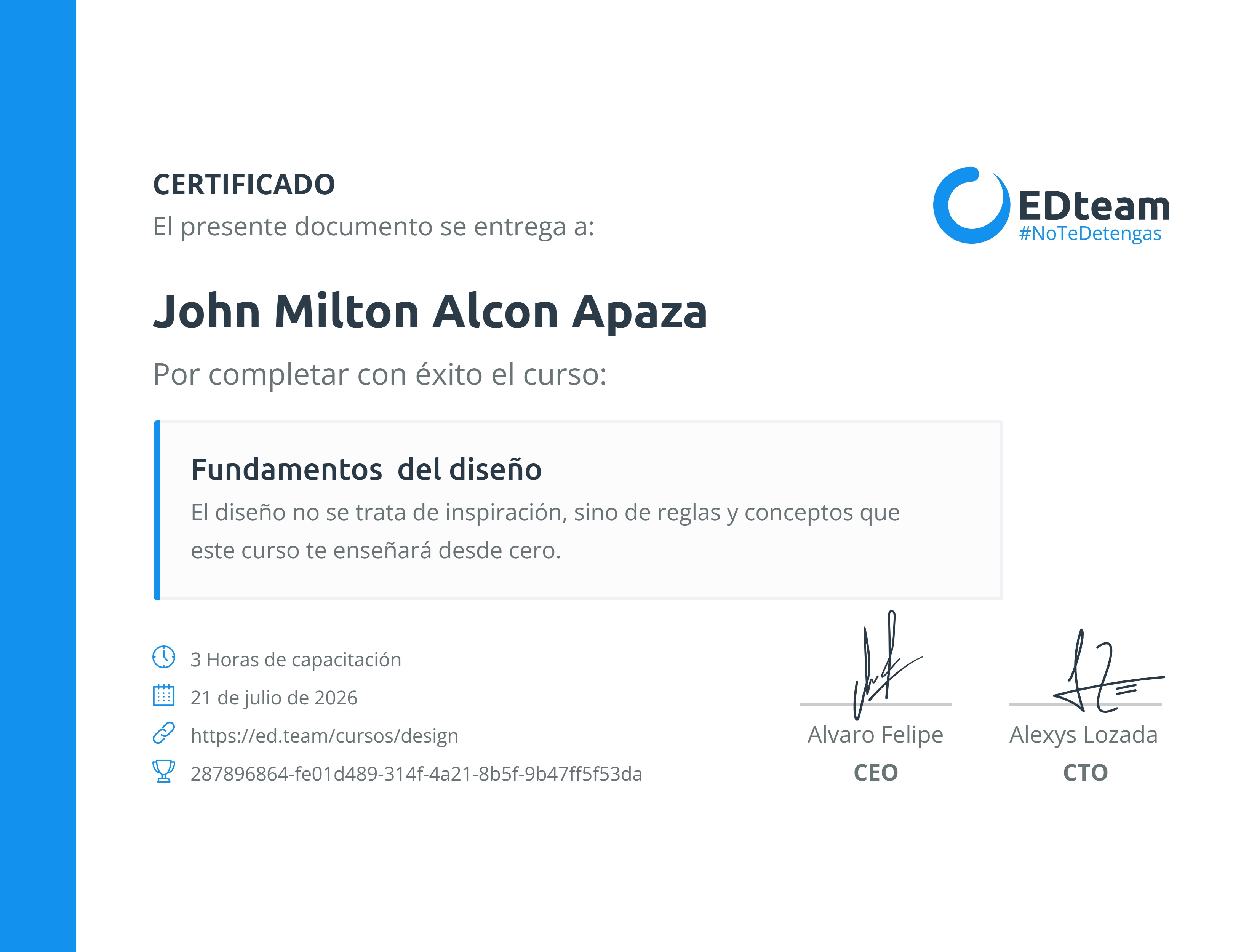 Certificado de curso