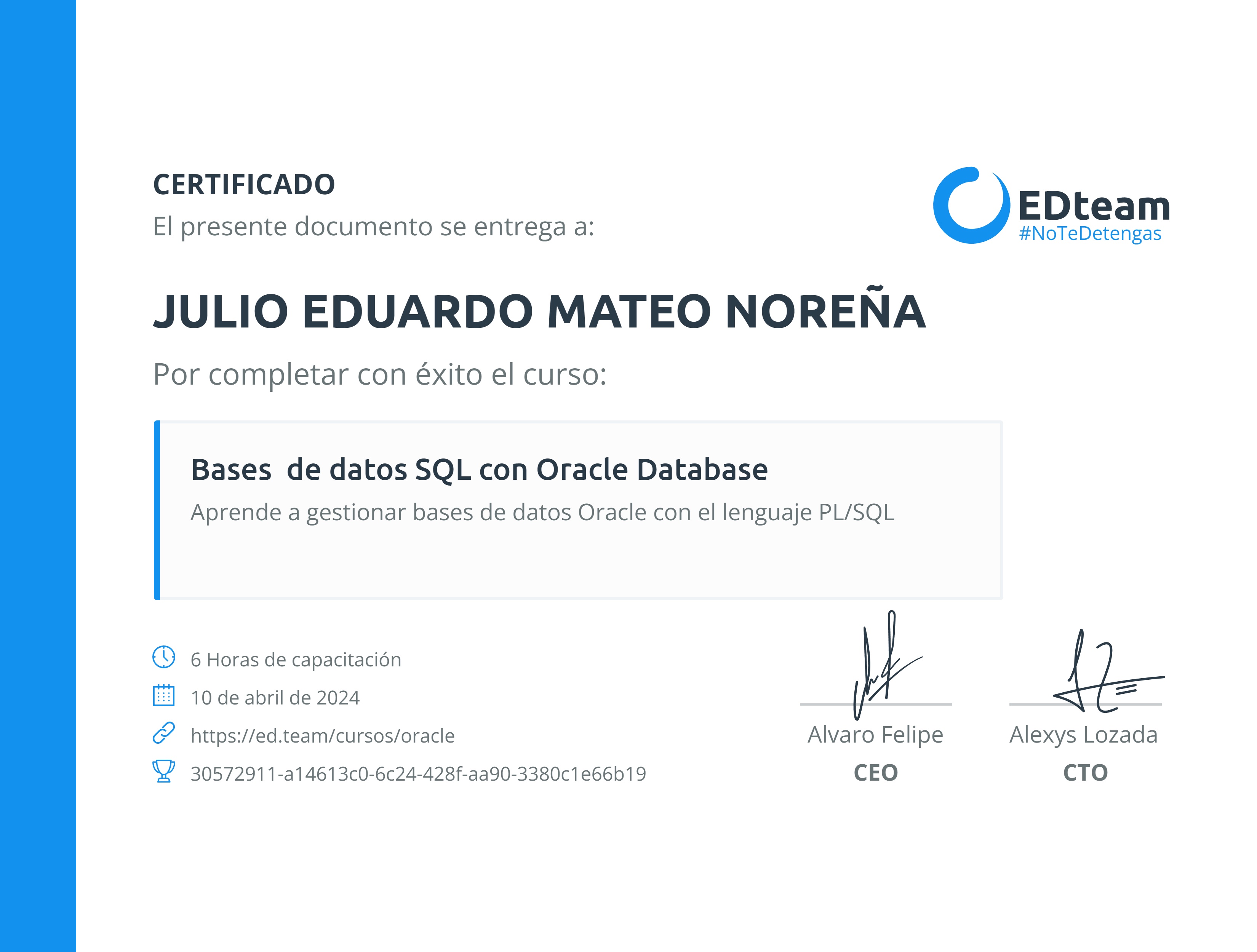 Certificado de curso