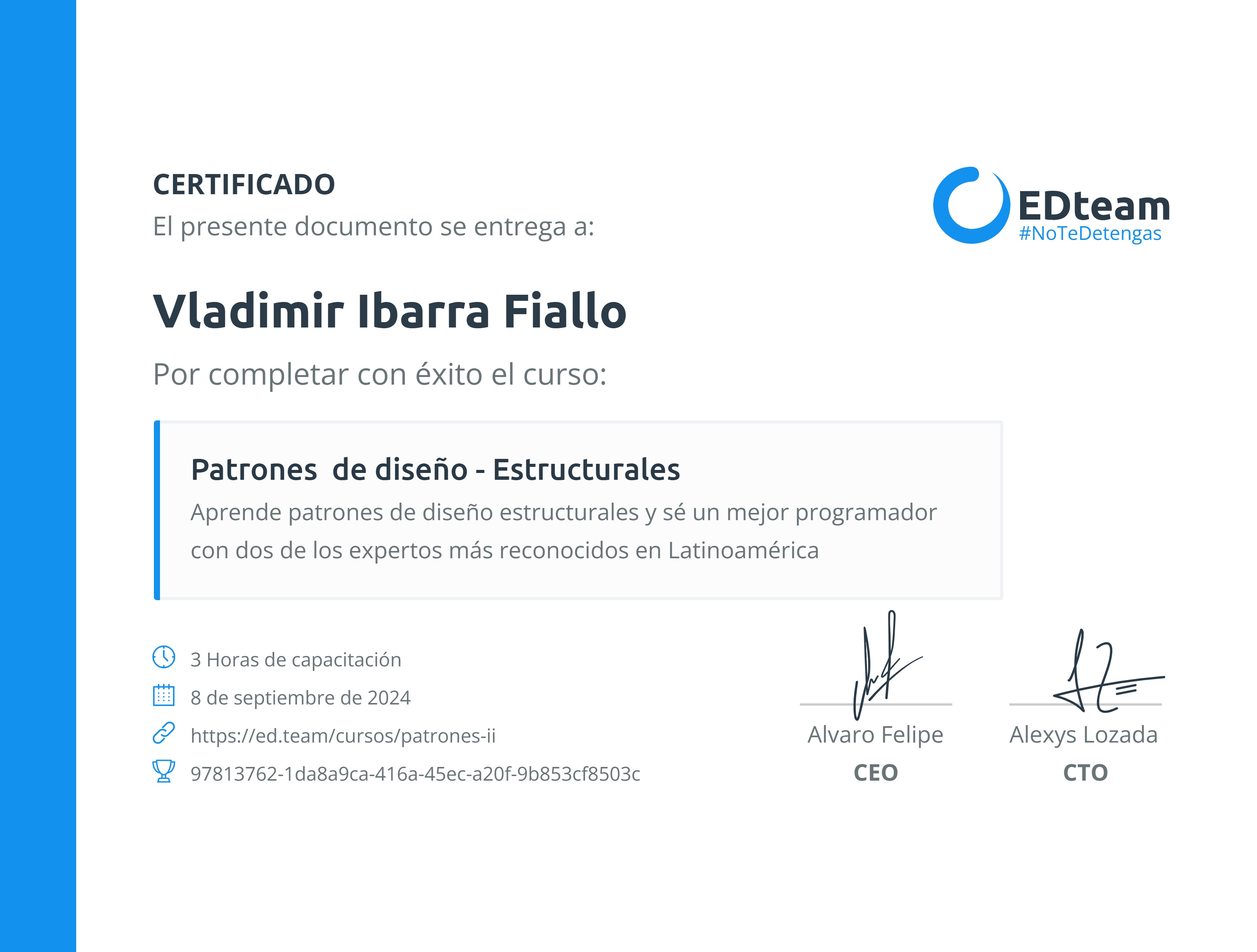 Certificado de curso