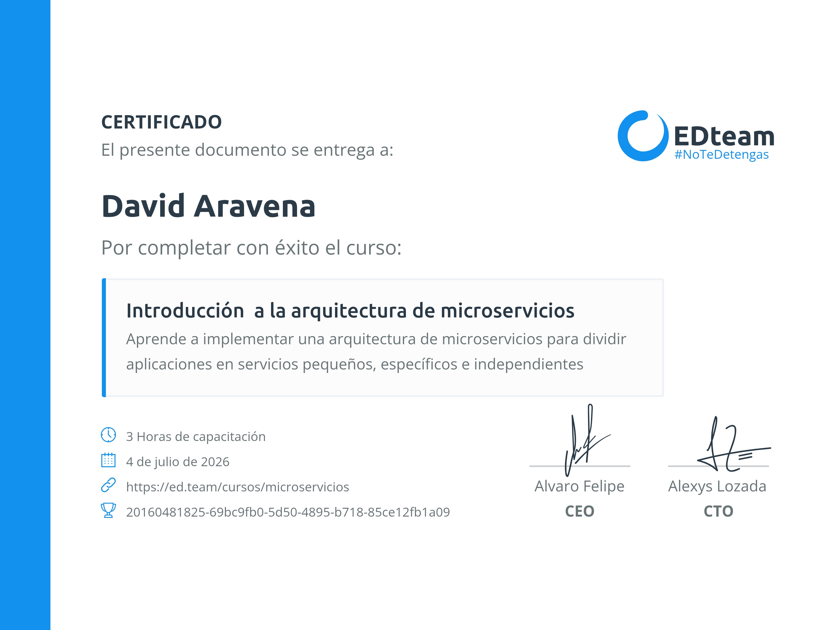 Certificado de curso