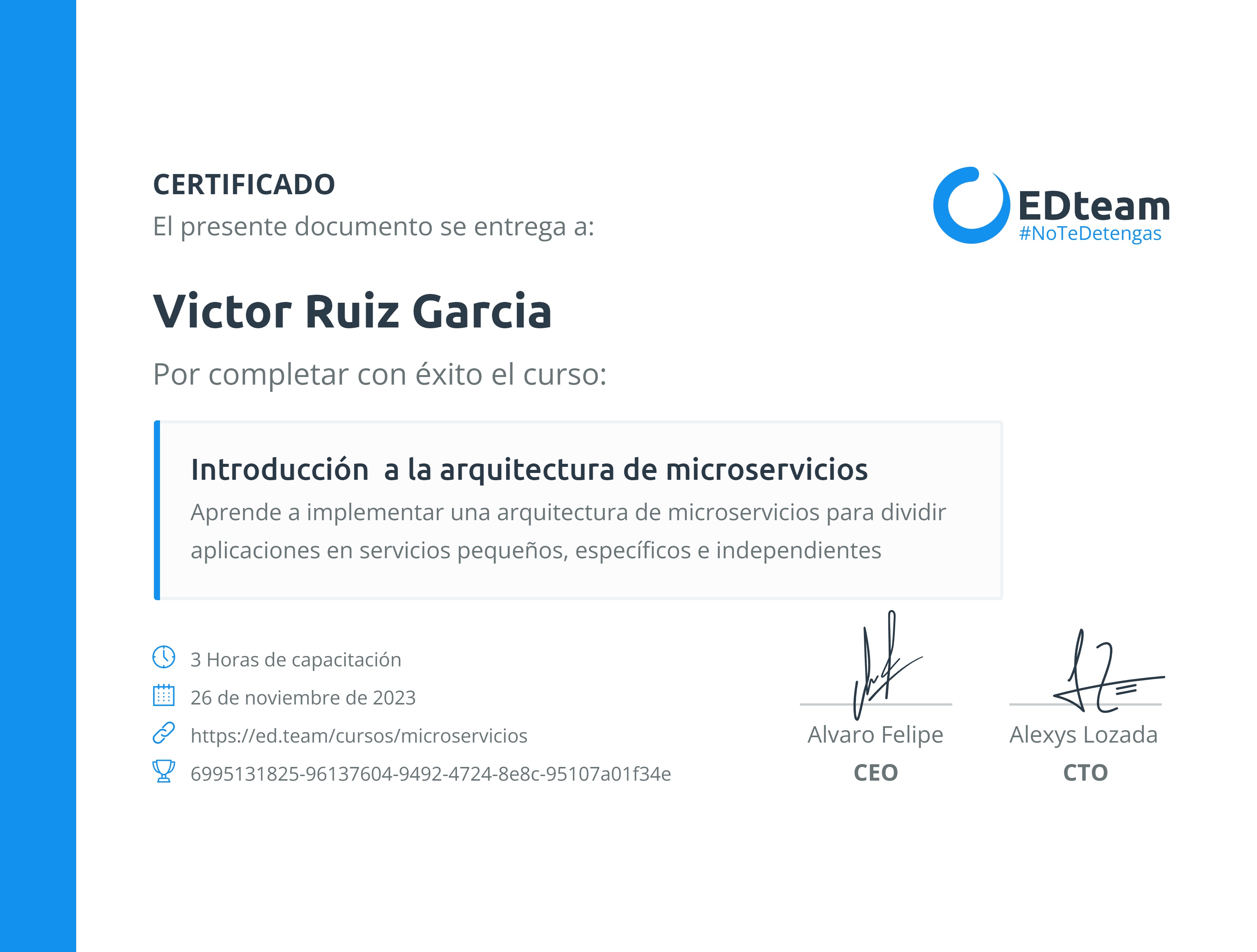 Certificado de curso