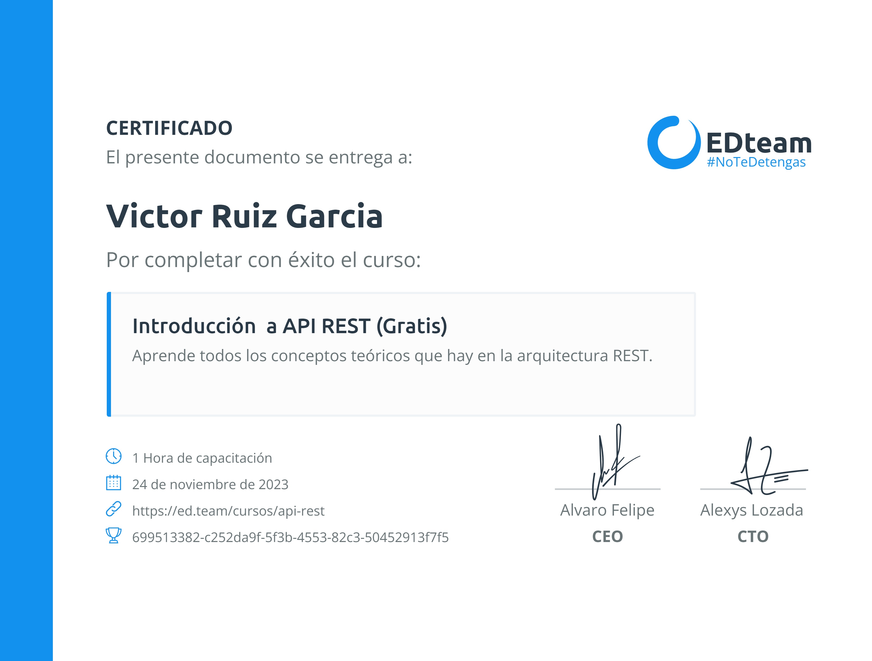 Certificado de curso