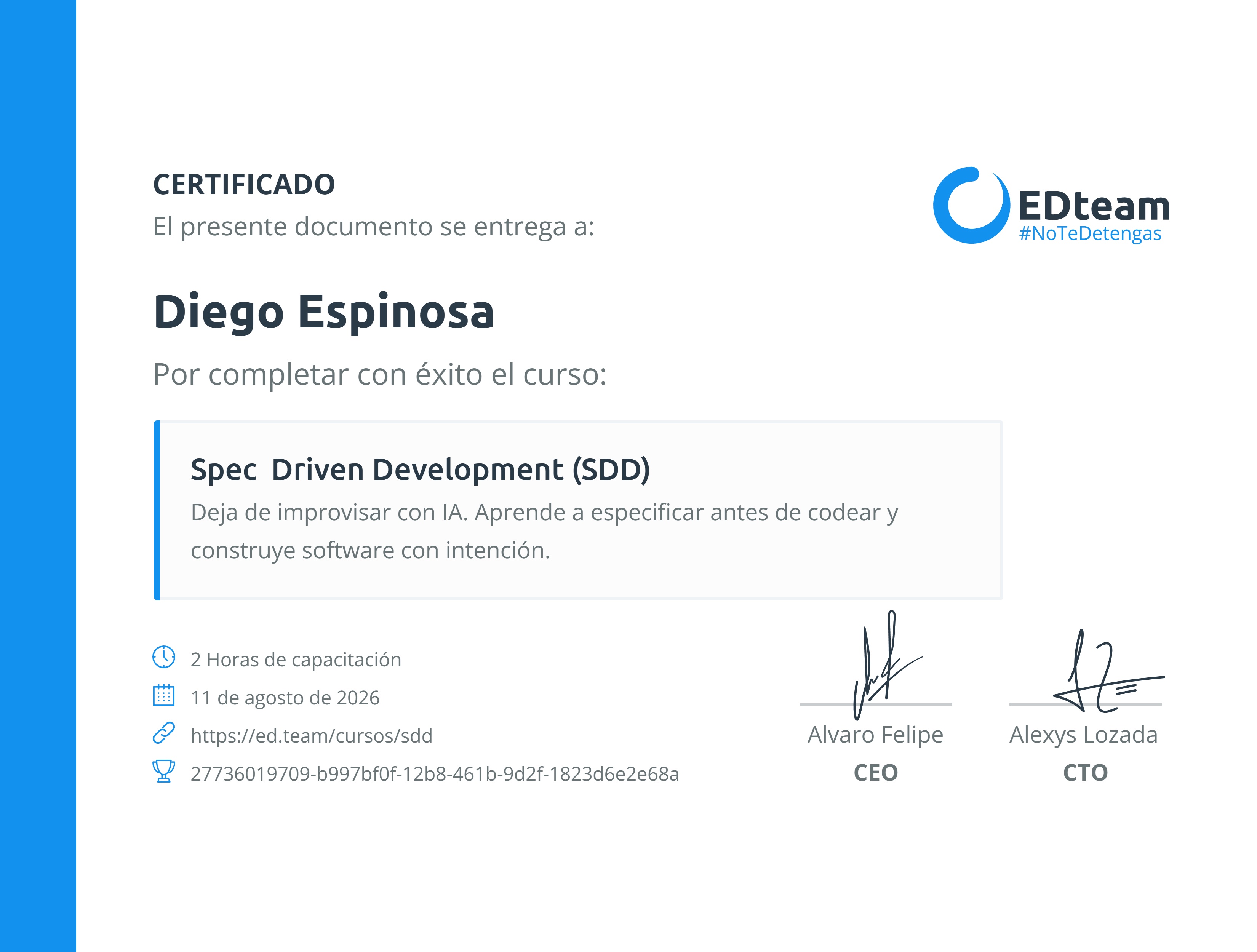 Certificado de curso