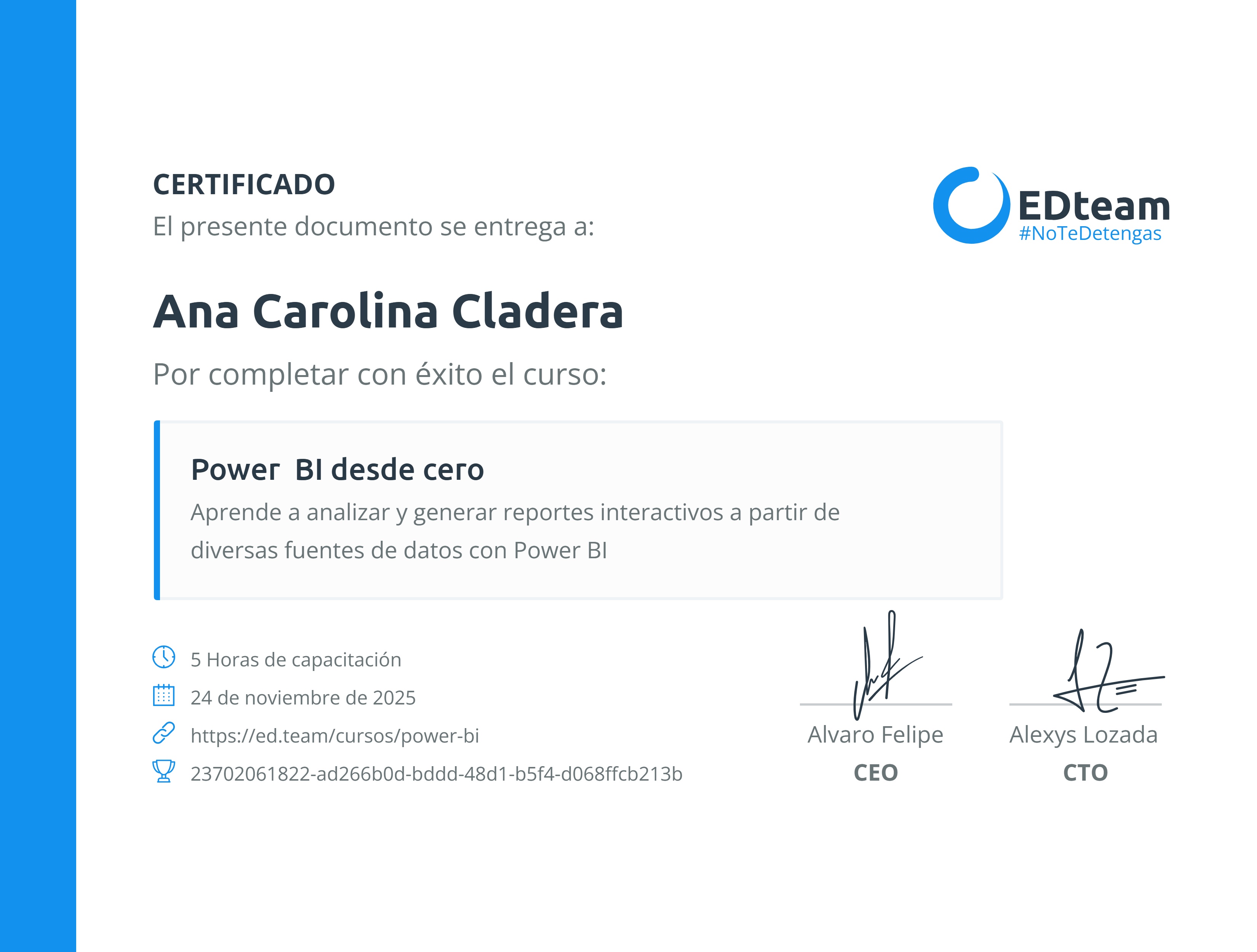 Certificado de curso