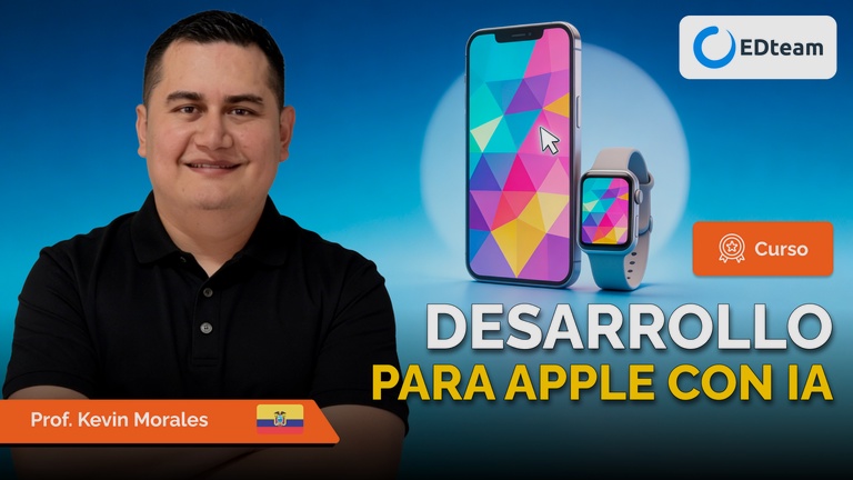 Poster de Desarrollo para Iphone y Apple Watch con IA