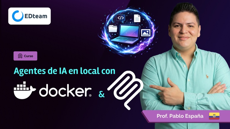 Poster de Agentes de IA en local con Docker y MCP