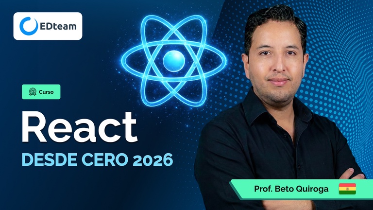 Poster de React desde cero con IA (2026)