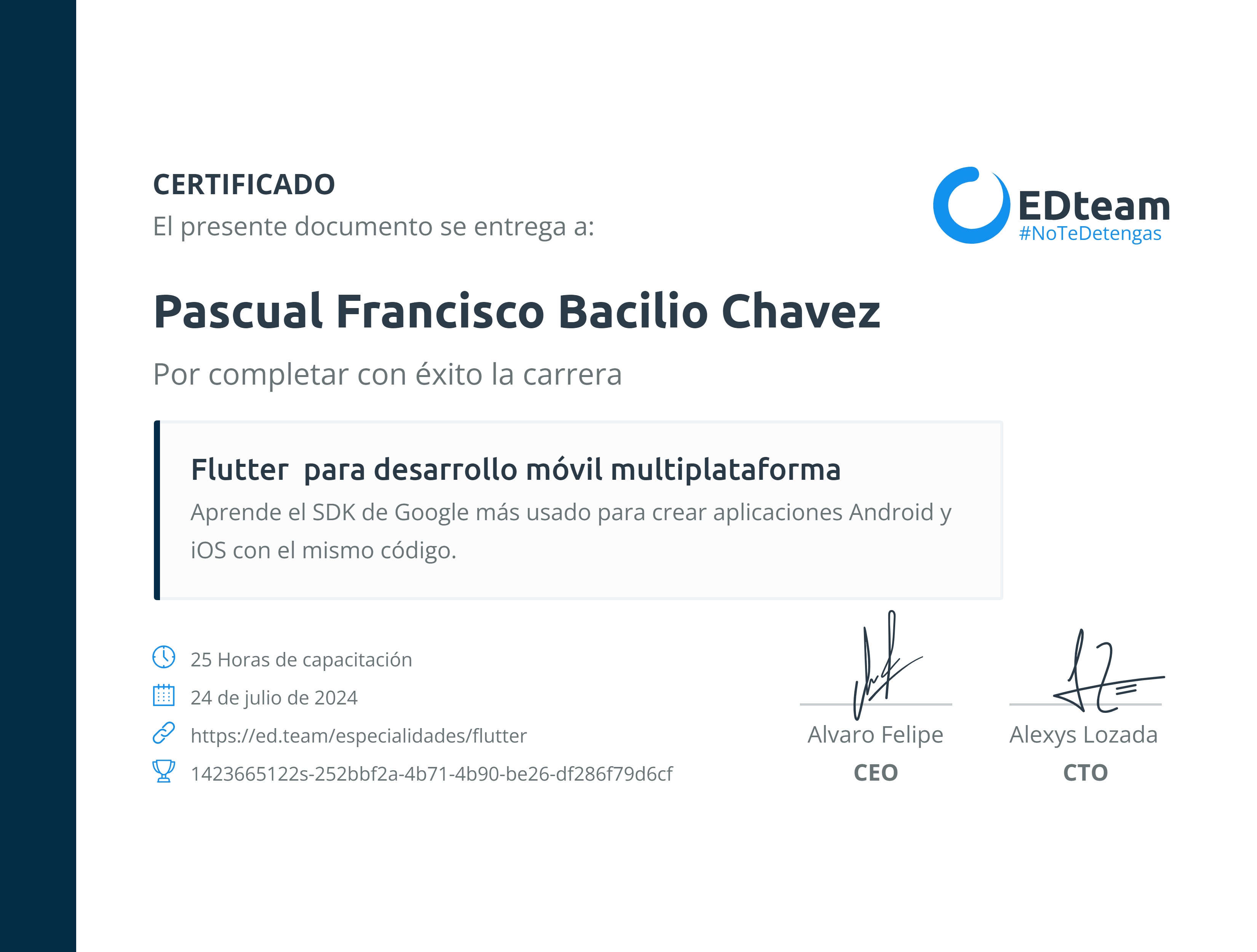 Certificado de ruta