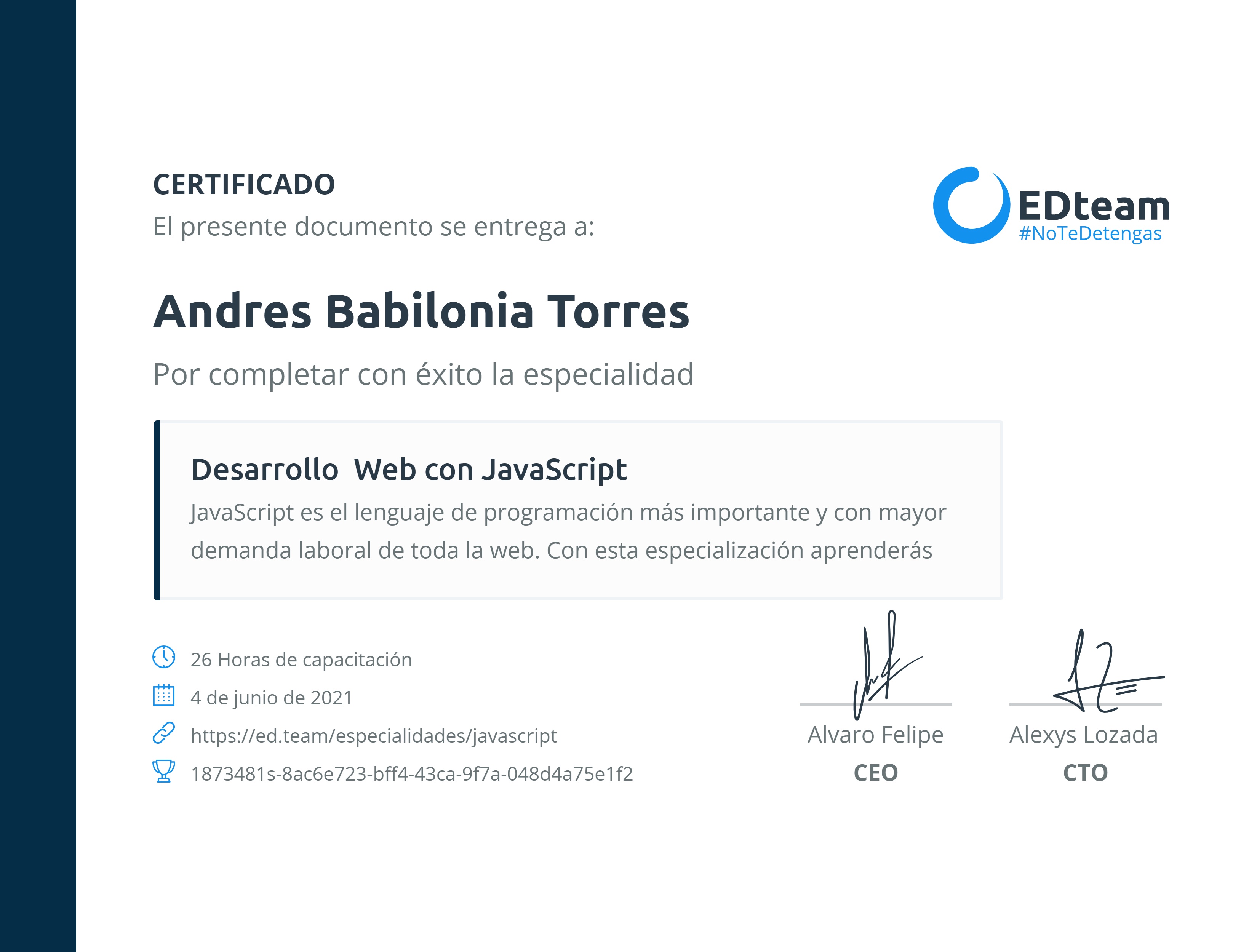 Certificado