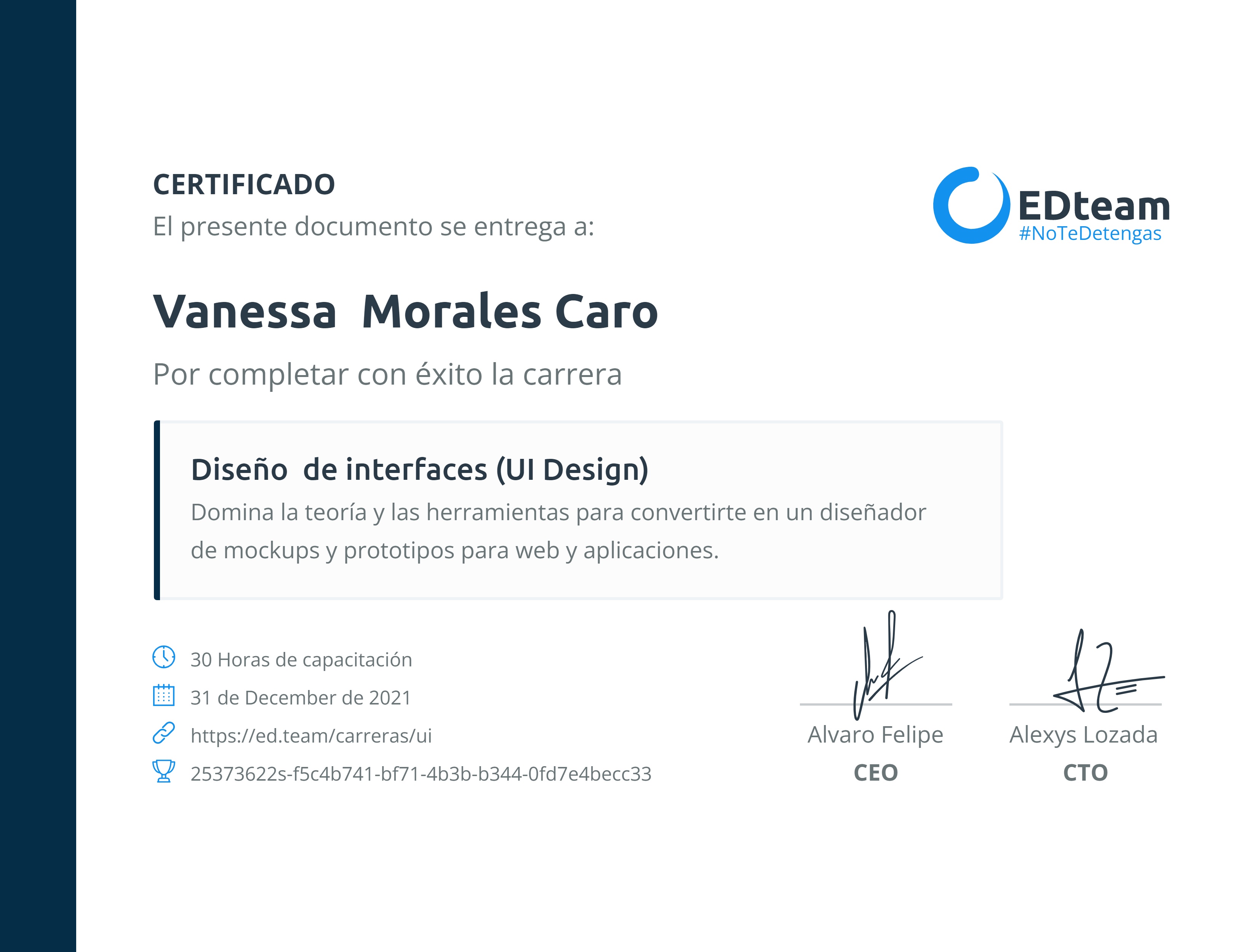 Certificado de ruta
