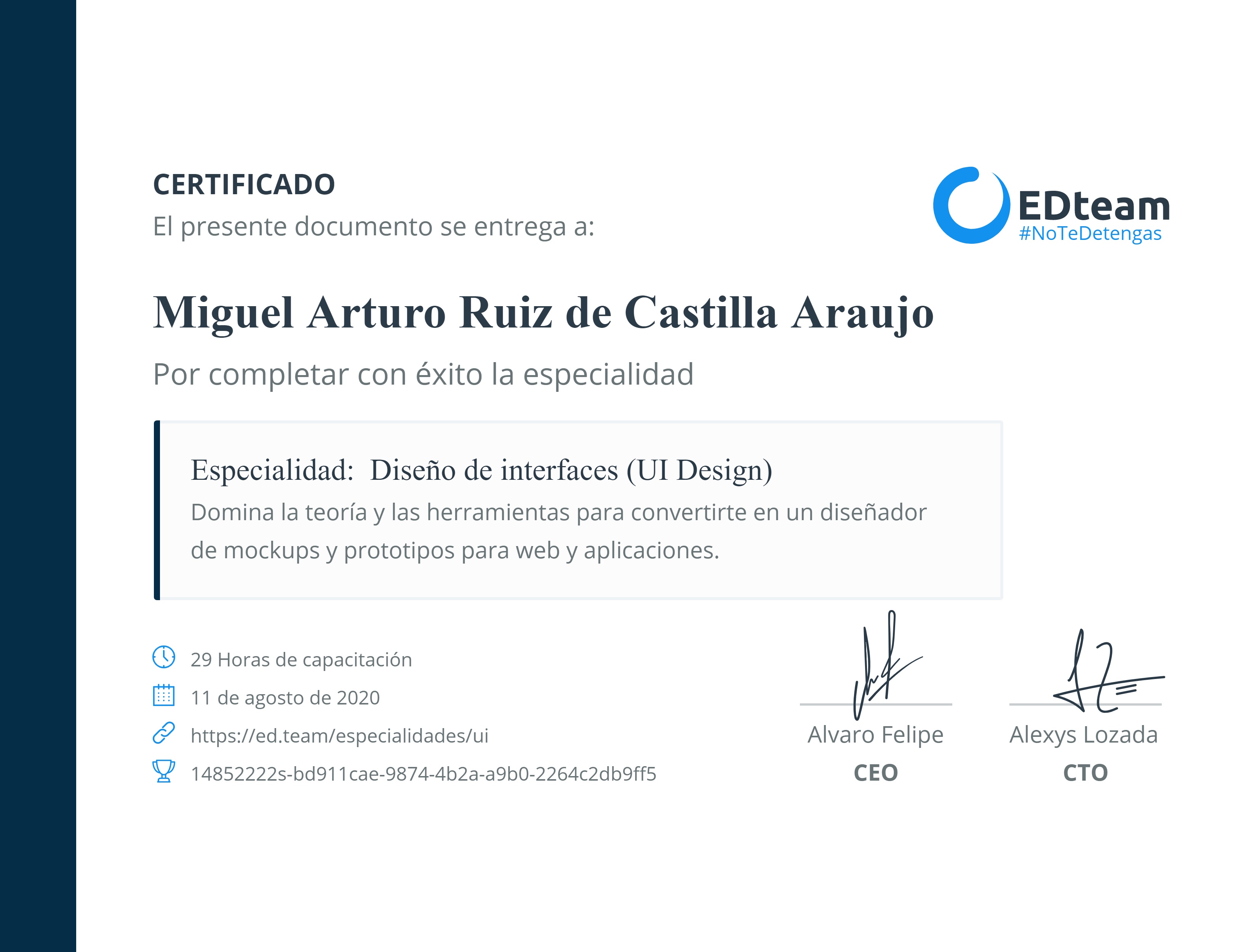 Certificado de ruta