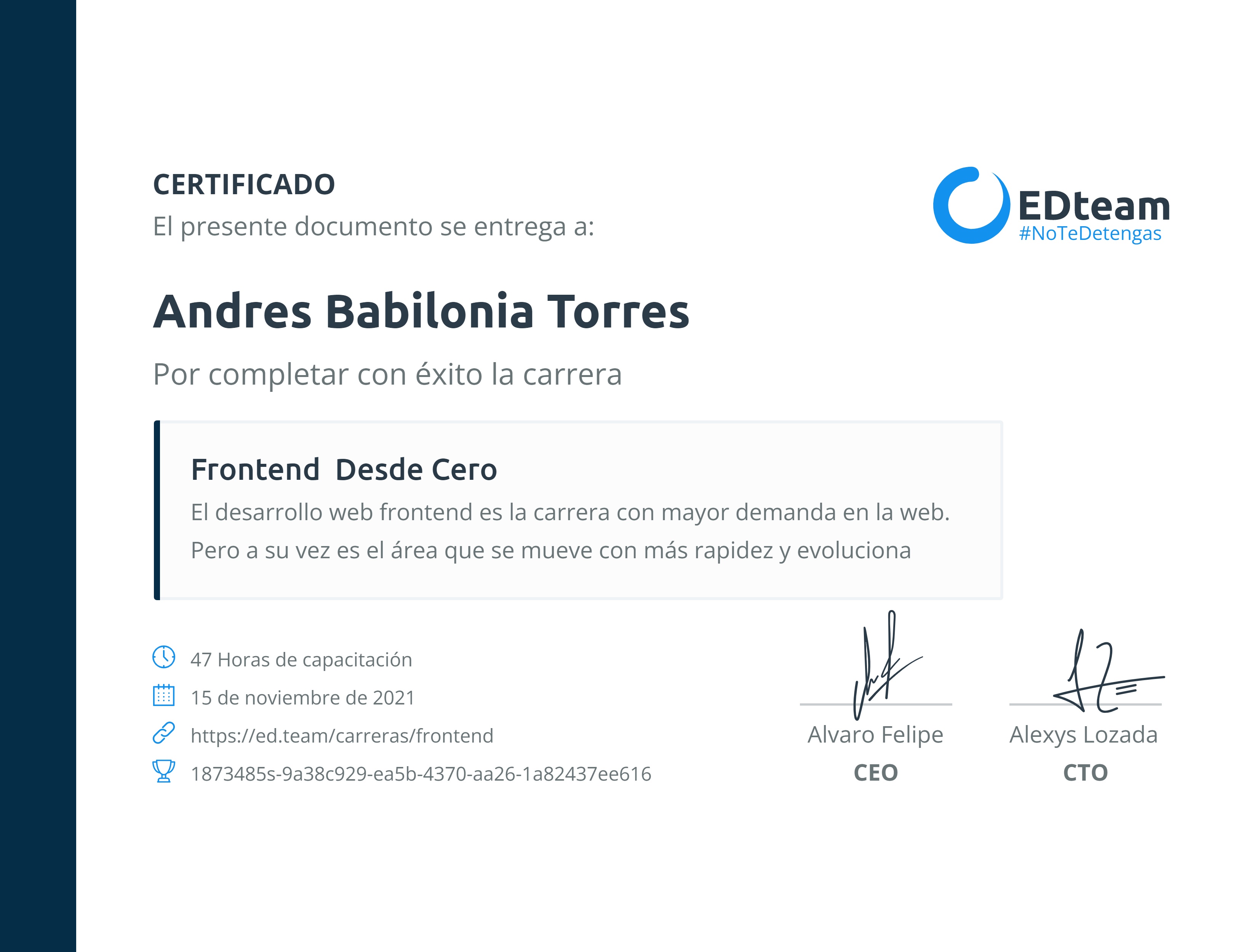 Certificado