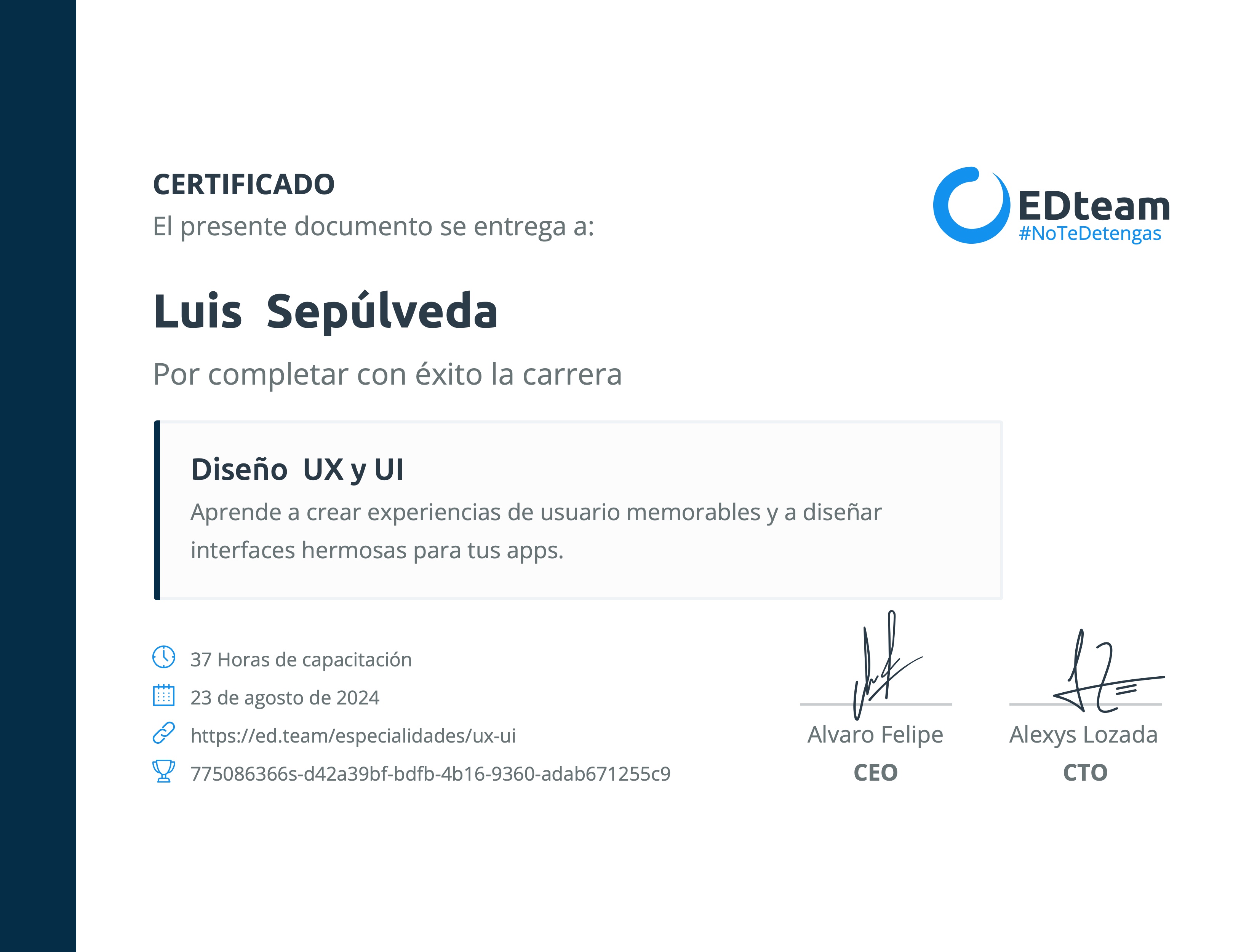 Certificado de ruta
