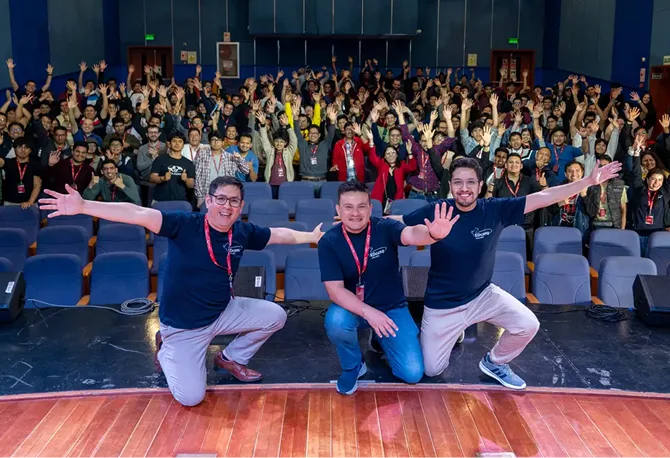 Auditorio del EDcamp con charla en vivo